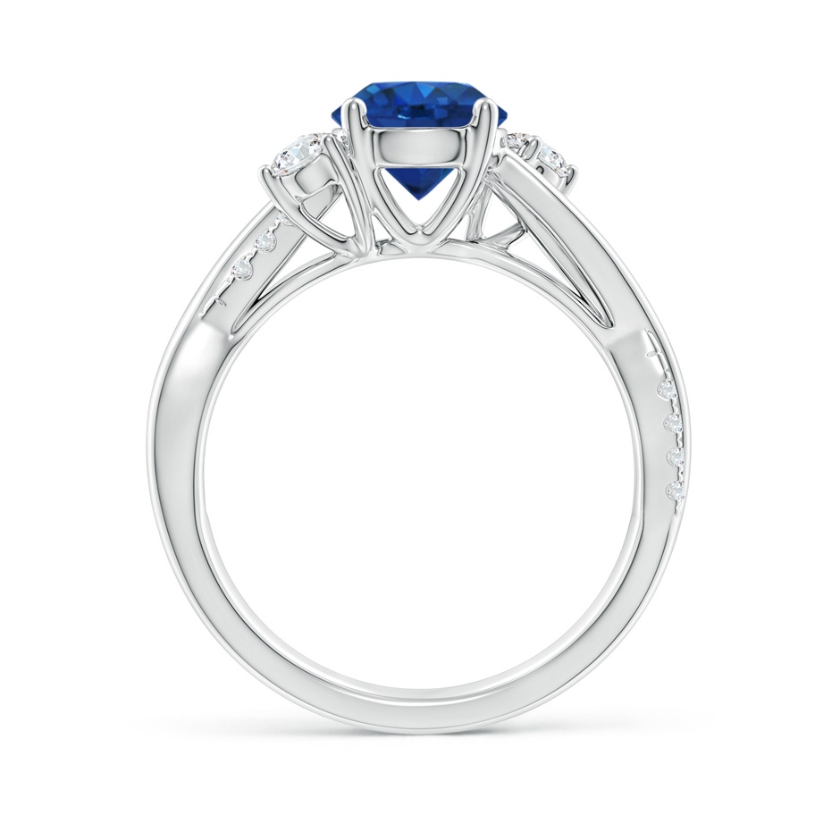 7mm AAA Nature Inspired Blue Sapphire & Diamond Twisted Vine Ring in P950 Platinum side 199