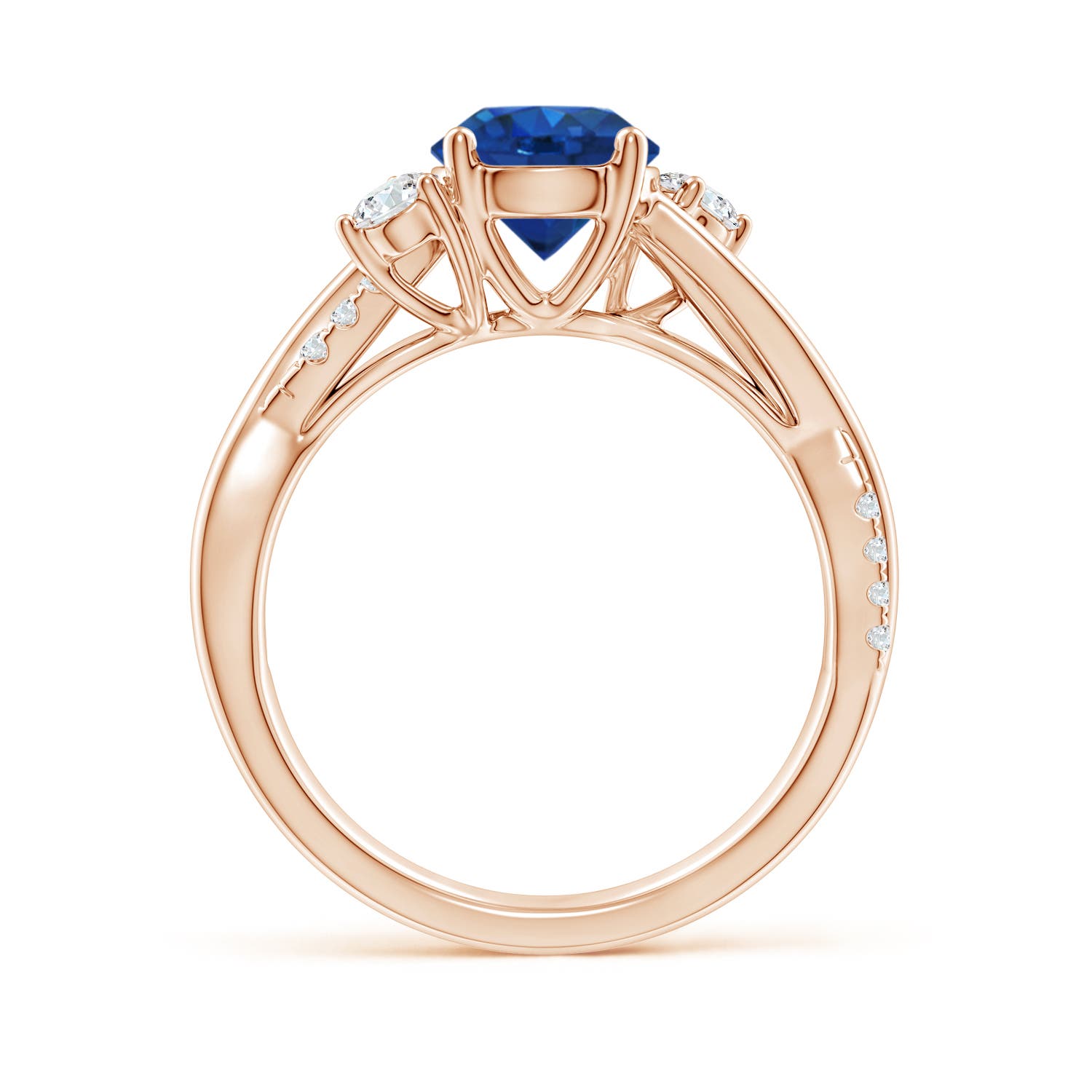 AAA - Blue Sapphire / 1.92 CT / 14 KT Rose Gold