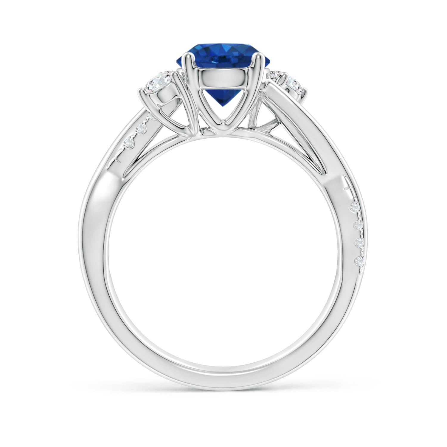 AAA - Blue Sapphire / 1.92 CT / 14 KT White Gold