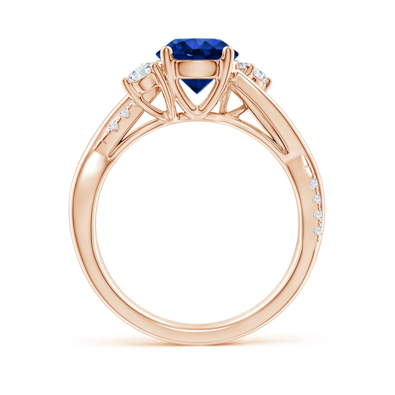 AAAA - Blue Sapphire / 1.92 CT / 14 KT Rose Gold