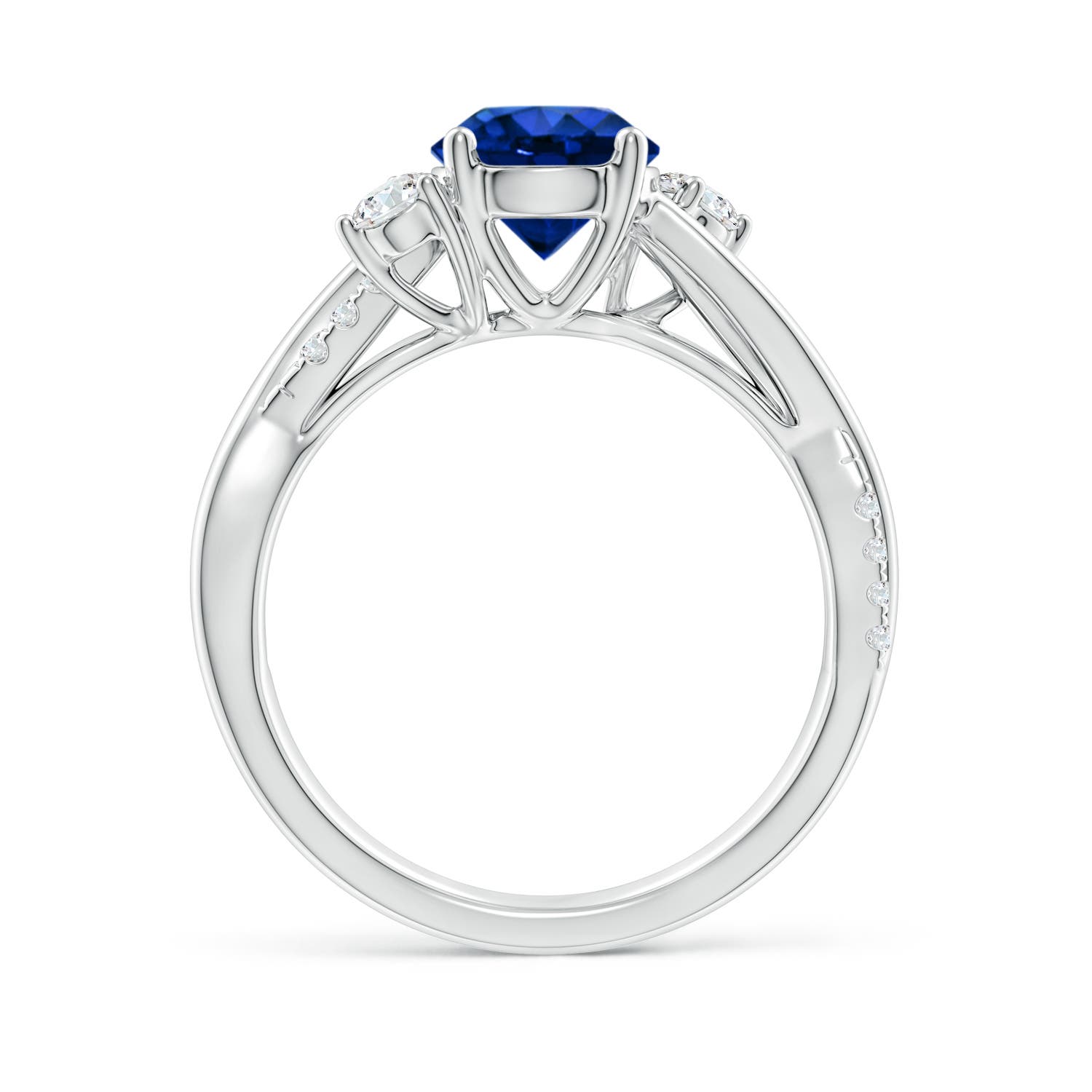 AAAA - Blue Sapphire / 1.92 CT / 14 KT White Gold