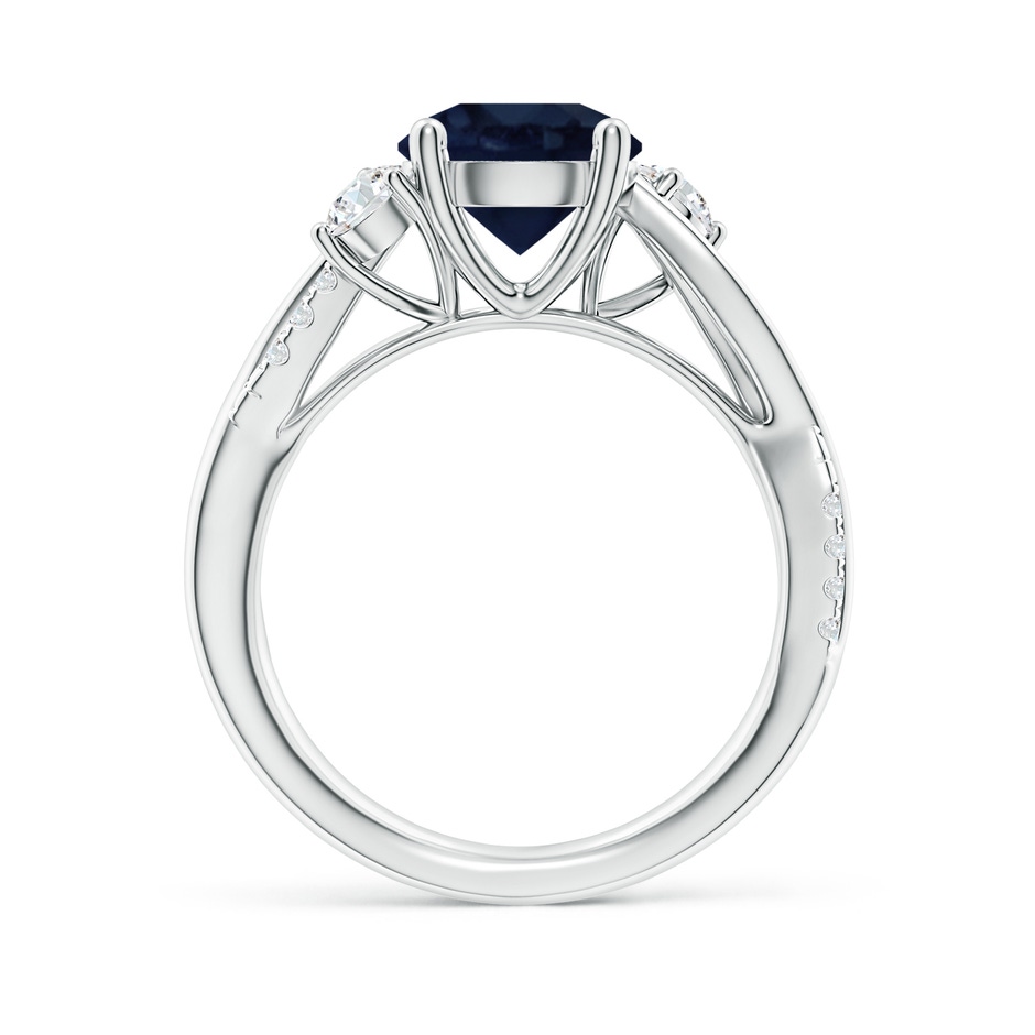 8mm A Nature Inspired Blue Sapphire & Diamond Twisted Vine Ring in P950 Platinum side 199