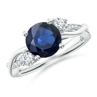 Round AA Blue Sapphire