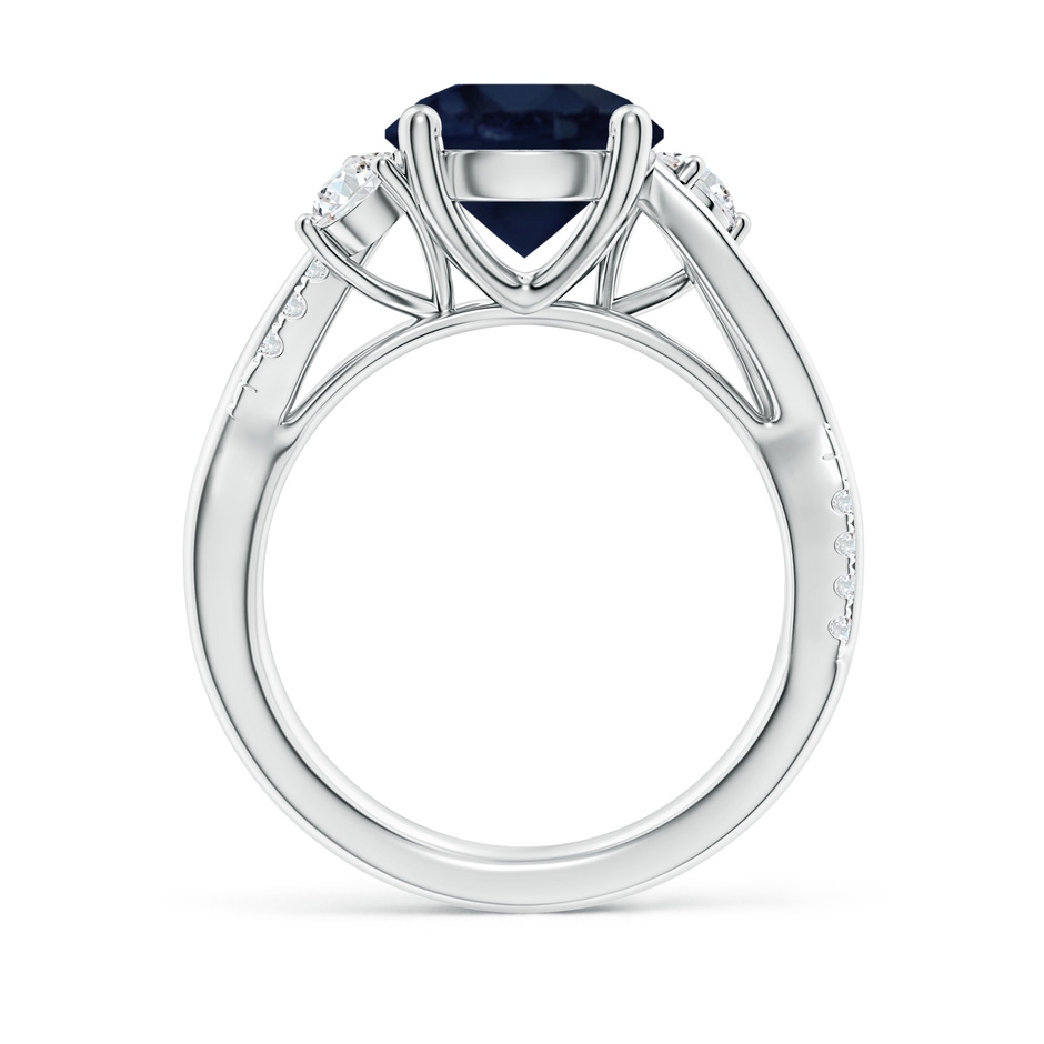 9mm A Nature Inspired Blue Sapphire & Diamond Twisted Vine Ring in P950 Platinum side 199
