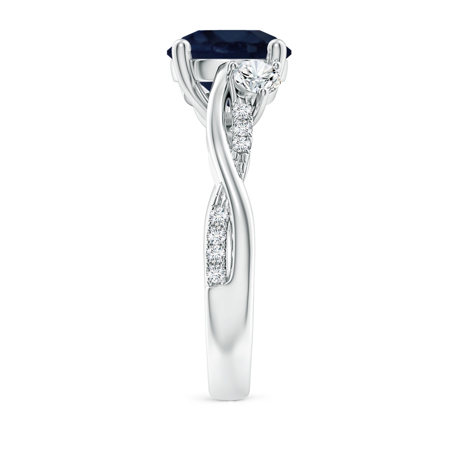 9mm A Nature Inspired Blue Sapphire & Diamond Twisted Vine Ring in P950 Platinum side 299