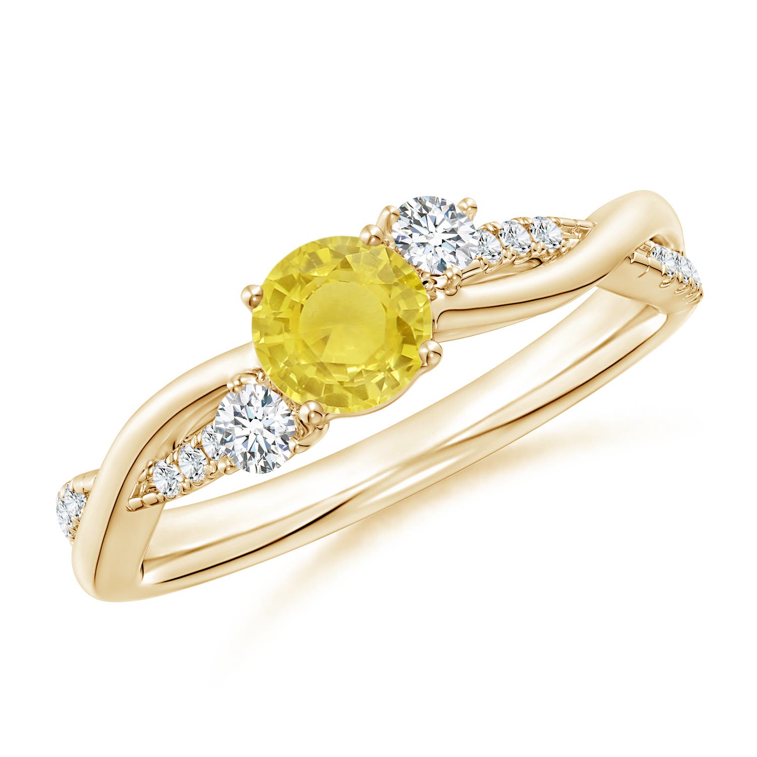 A - Yellow Sapphire / 0.74 CT / 14 KT Yellow Gold