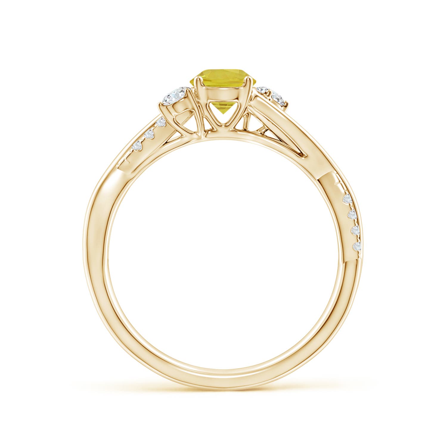 A - Yellow Sapphire / 0.74 CT / 14 KT Yellow Gold