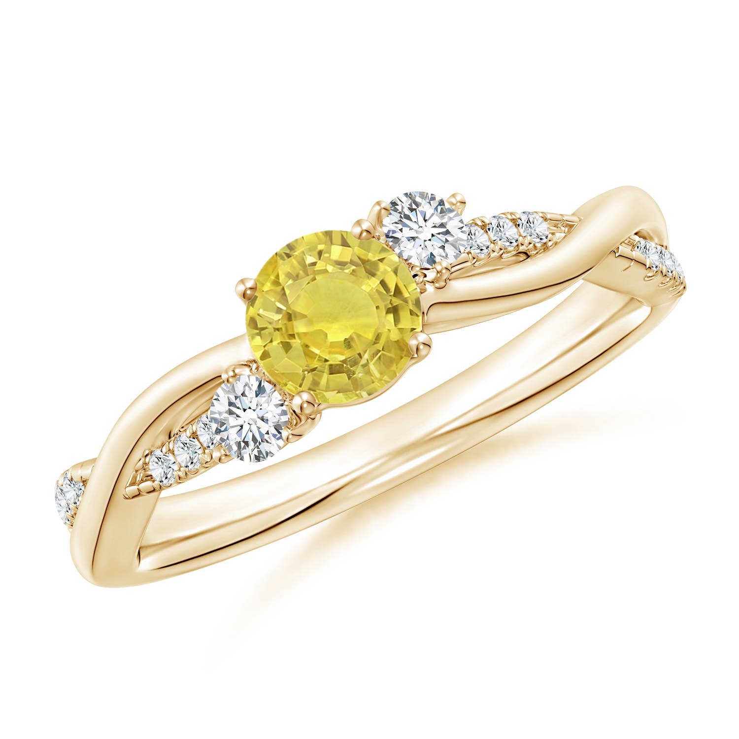 AA - Yellow Sapphire / 0.74 CT / 14 KT Yellow Gold