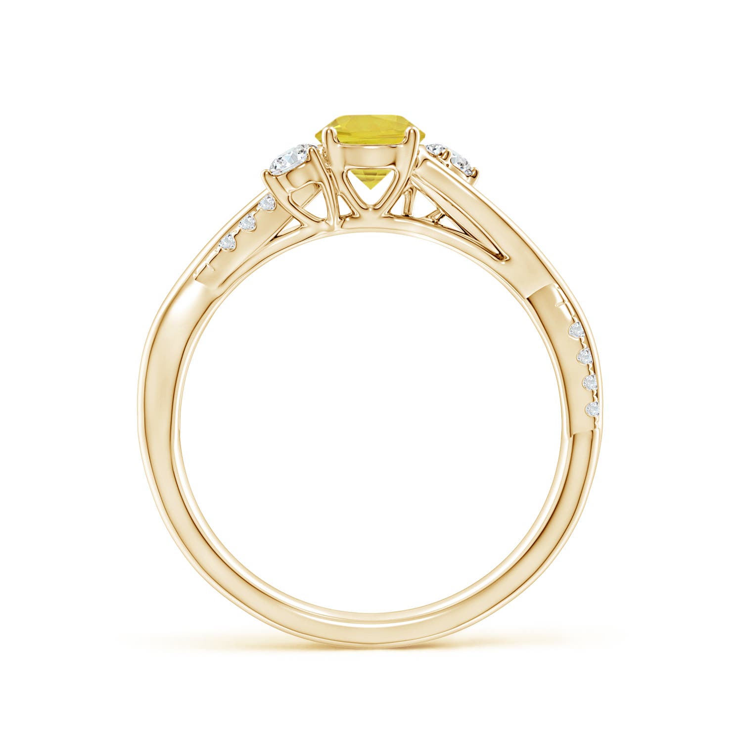 AA - Yellow Sapphire / 0.74 CT / 14 KT Yellow Gold