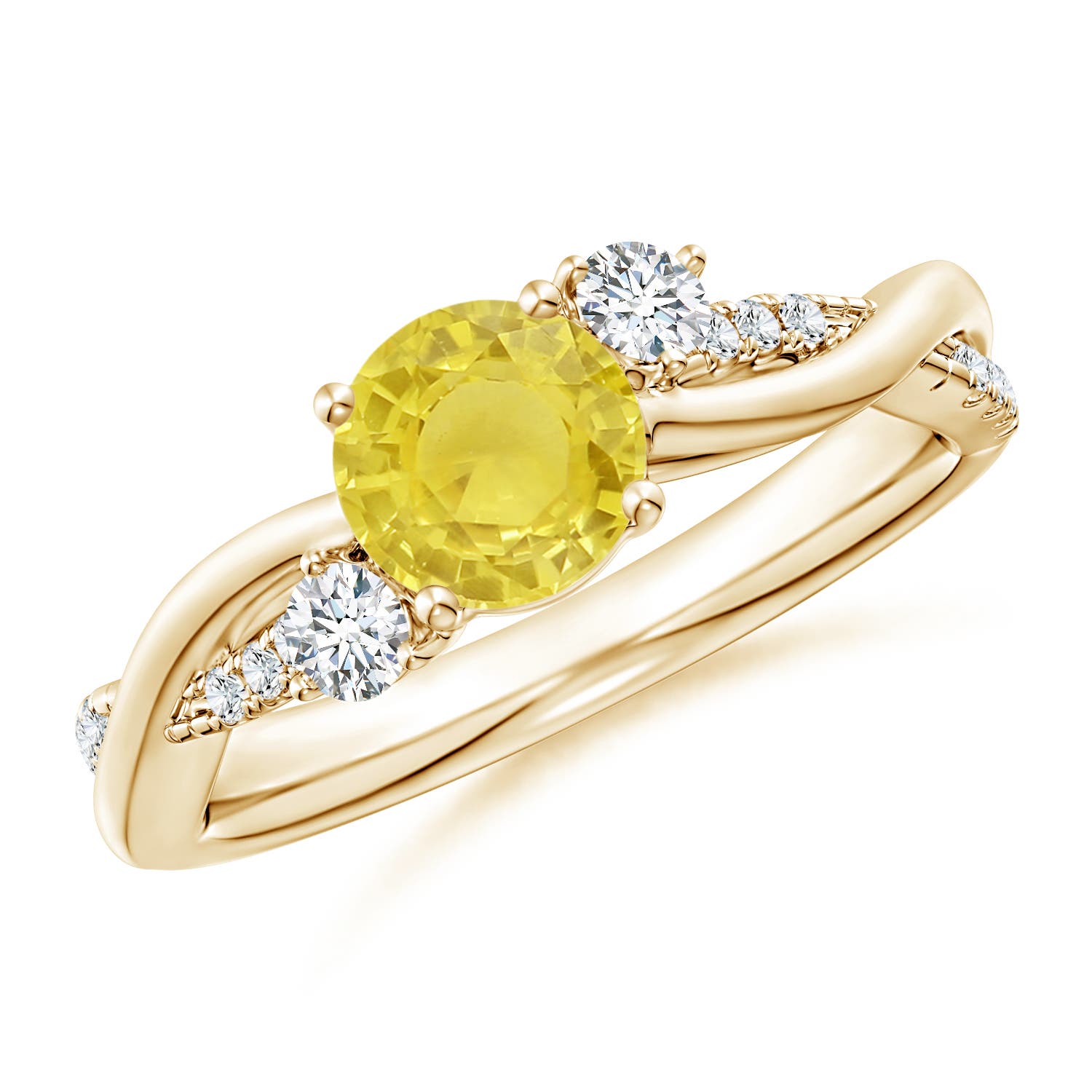 A - Yellow Sapphire / 1.24 CT / 14 KT Yellow Gold