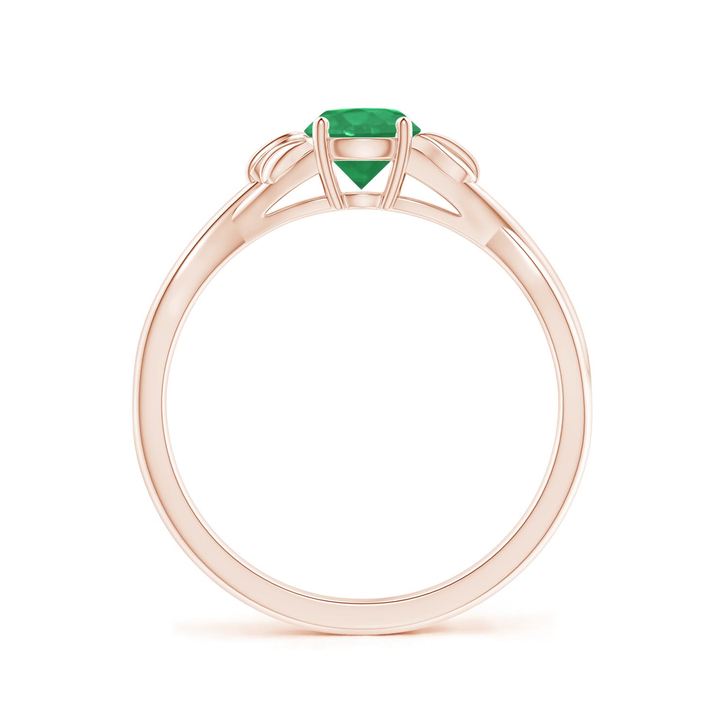 A - Emerald / 0.45 CT / 14 KT Rose Gold