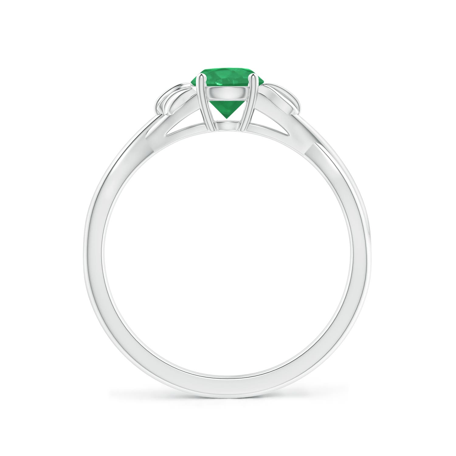 A - Emerald / 0.45 CT / 14 KT White Gold