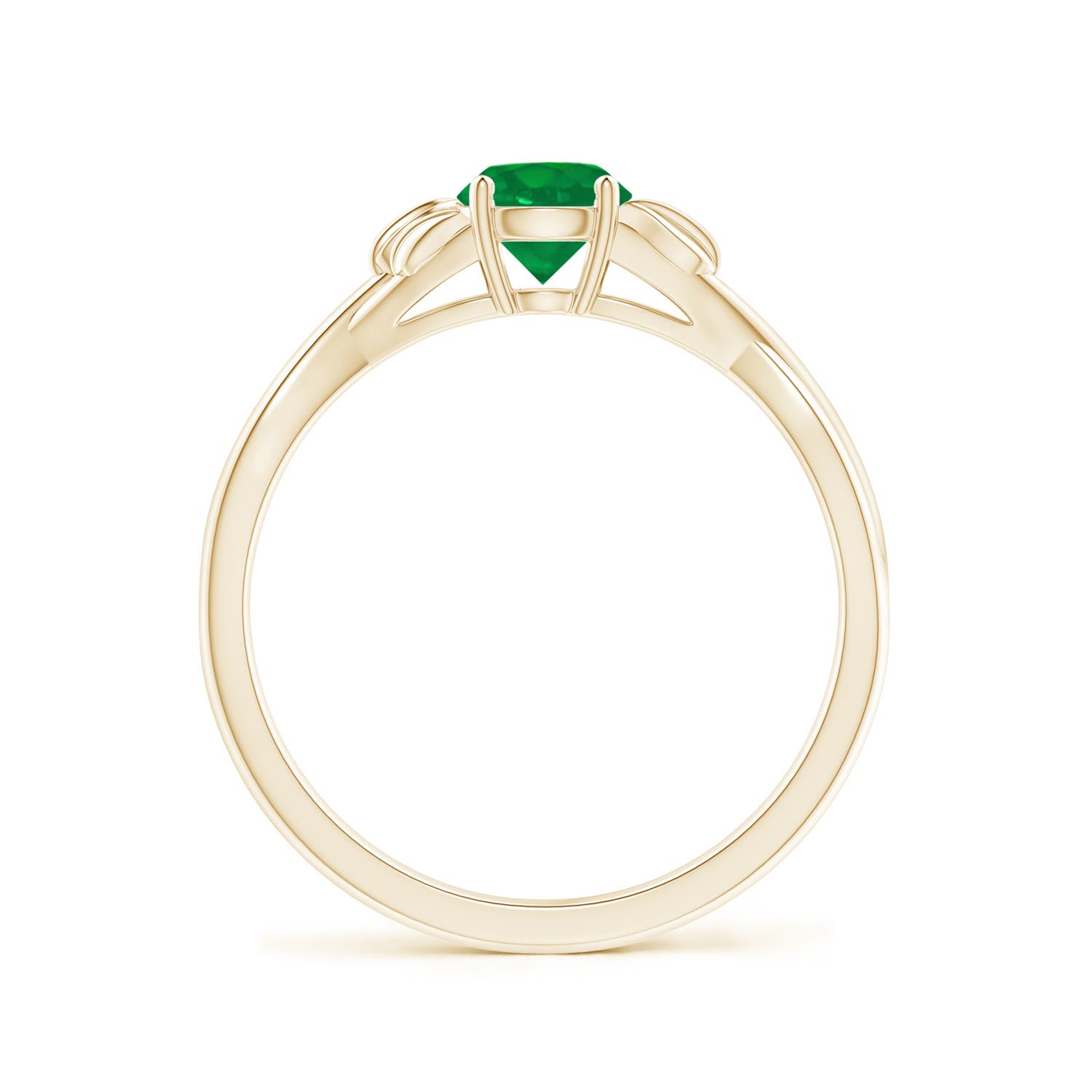 AA - Emerald / 0.45 CT / 14 KT Yellow Gold