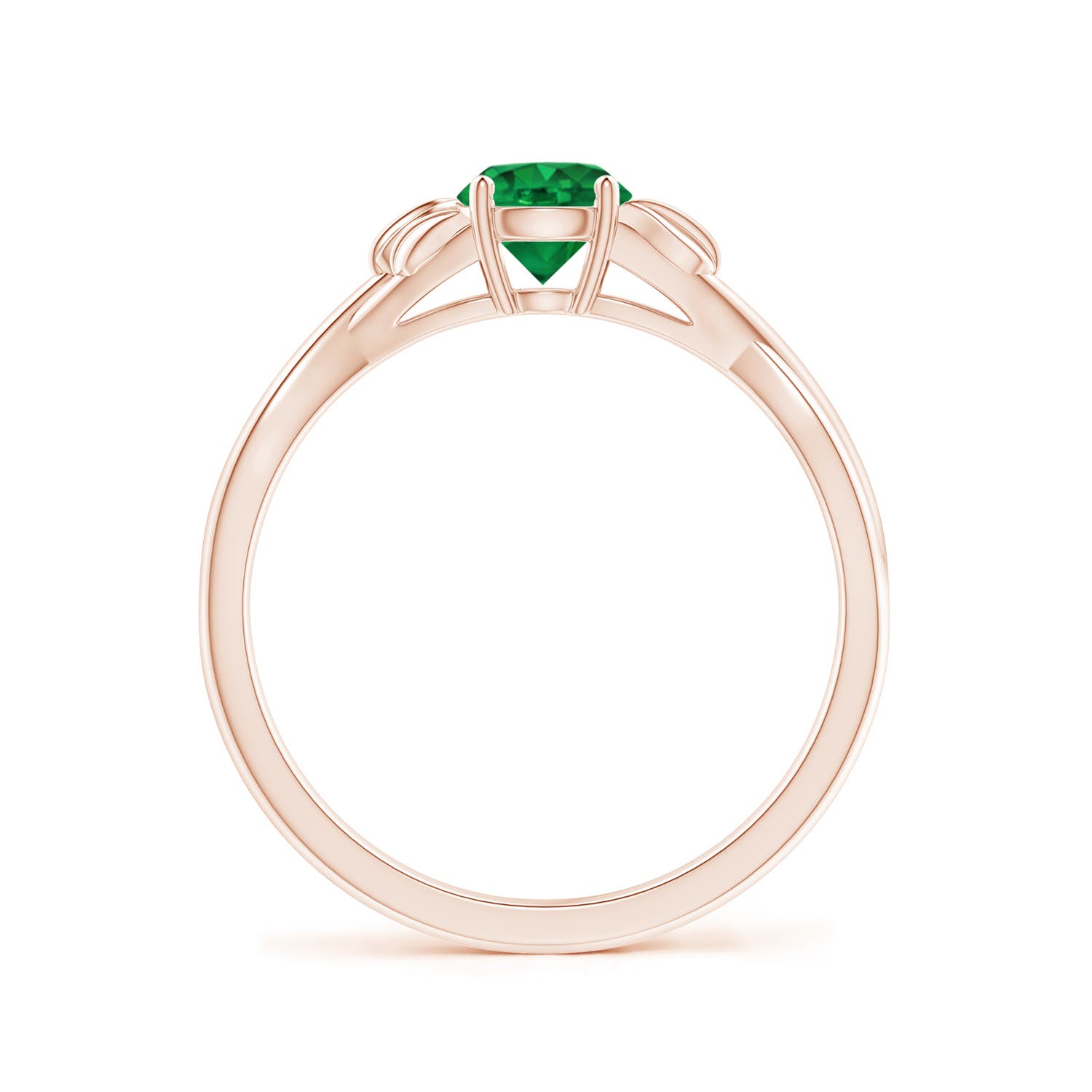 AAA - Emerald / 0.45 CT / 14 KT Rose Gold