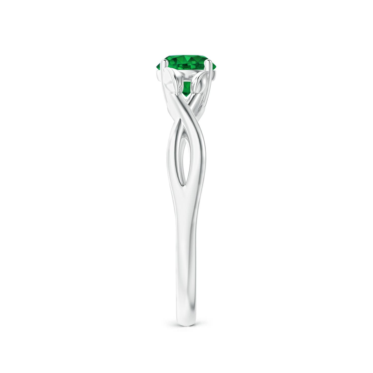 AAAA - Emerald / 0.45 CT / 14 KT White Gold