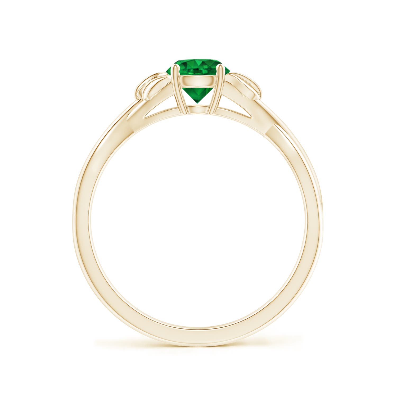 AAAA - Emerald / 0.45 CT / 14 KT Yellow Gold