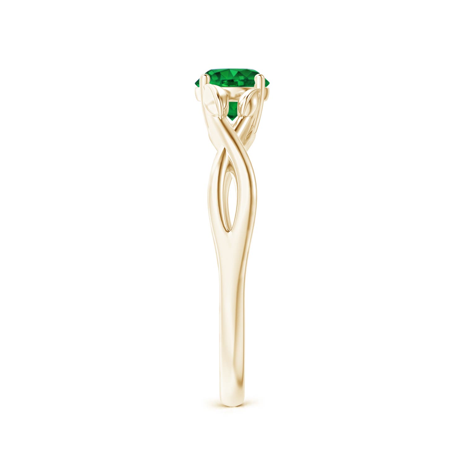 AAAA - Emerald / 0.45 CT / 14 KT Yellow Gold