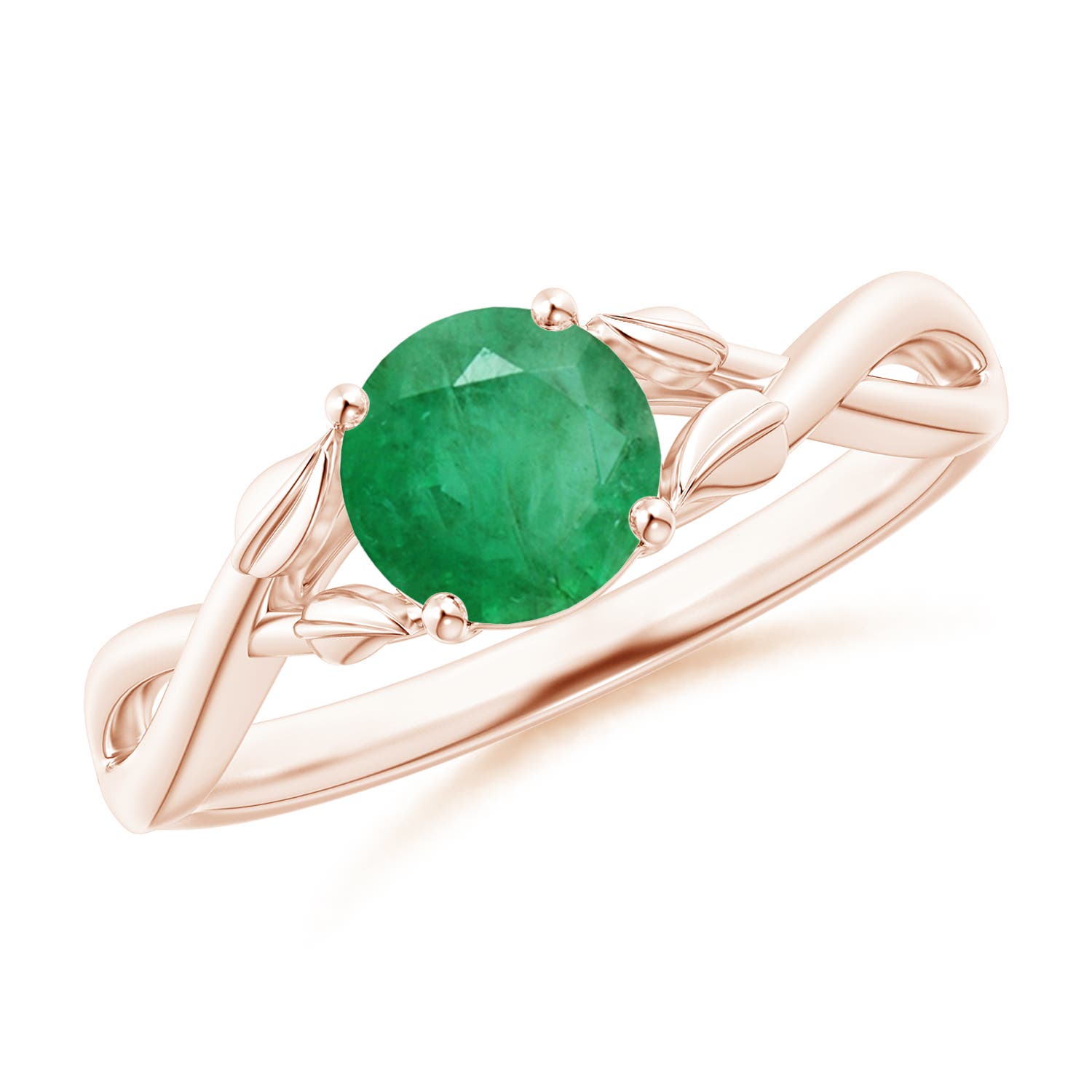 A - Emerald / 0.75 CT / 14 KT Rose Gold