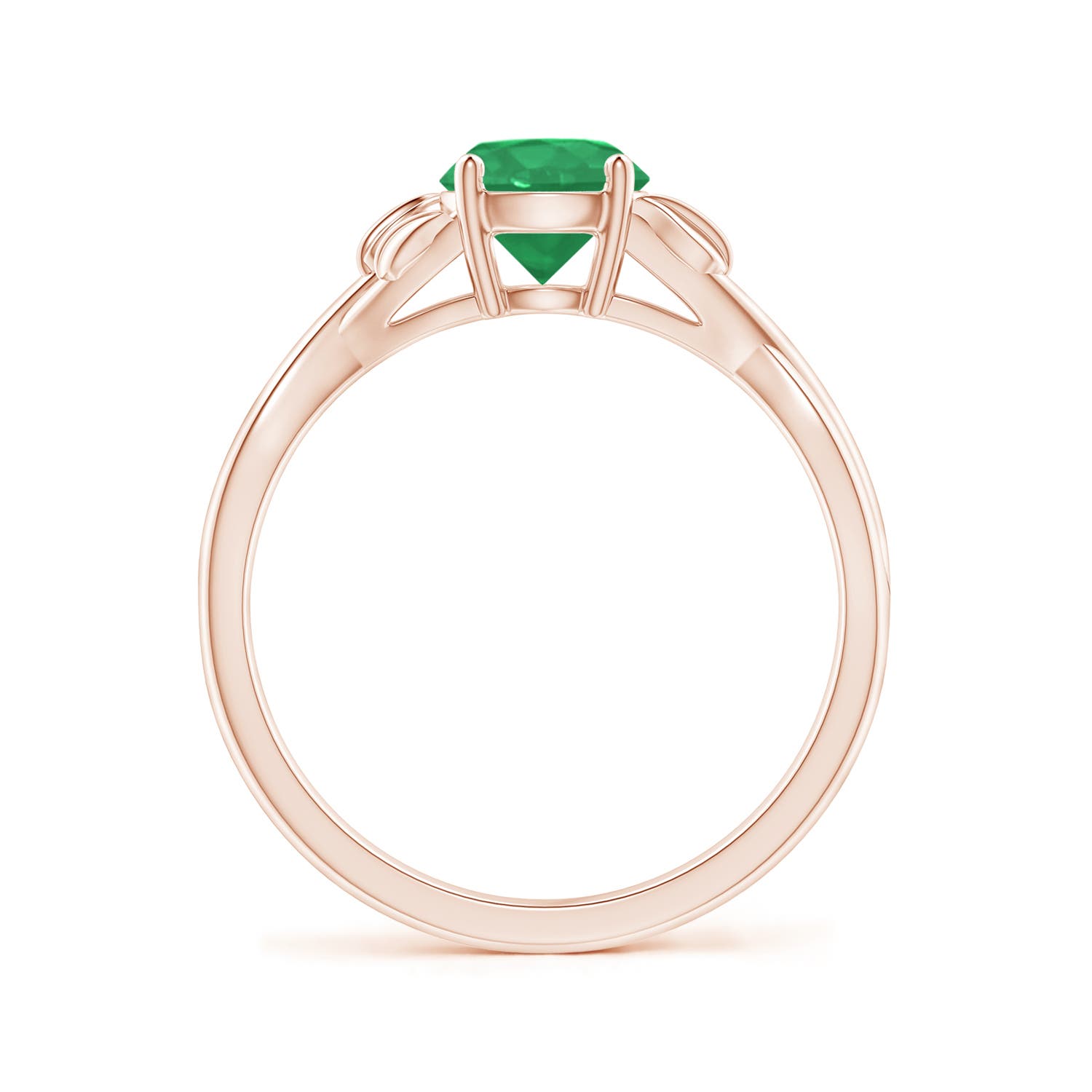 A - Emerald / 0.75 CT / 14 KT Rose Gold