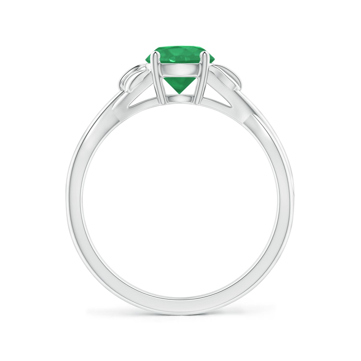 A - Emerald / 0.75 CT / 14 KT White Gold