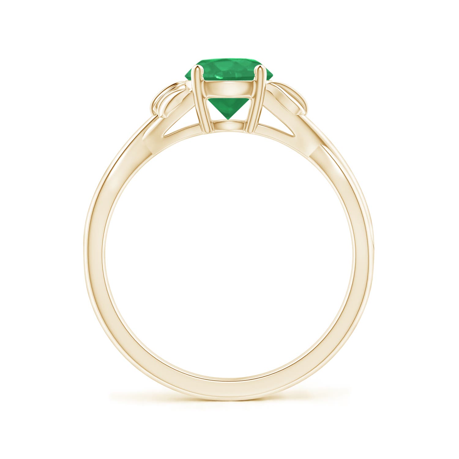 A - Emerald / 0.75 CT / 14 KT Yellow Gold