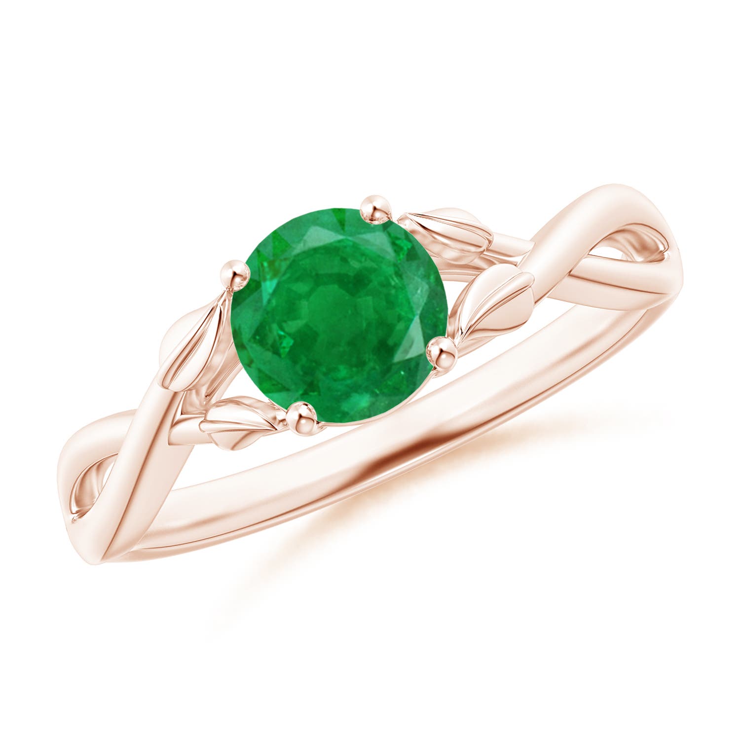 AA - Emerald / 0.75 CT / 14 KT Rose Gold