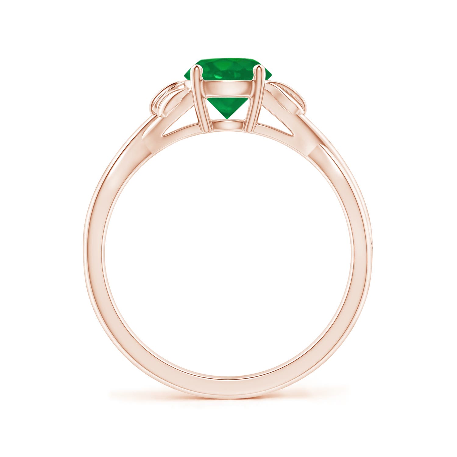 AA - Emerald / 0.75 CT / 14 KT Rose Gold