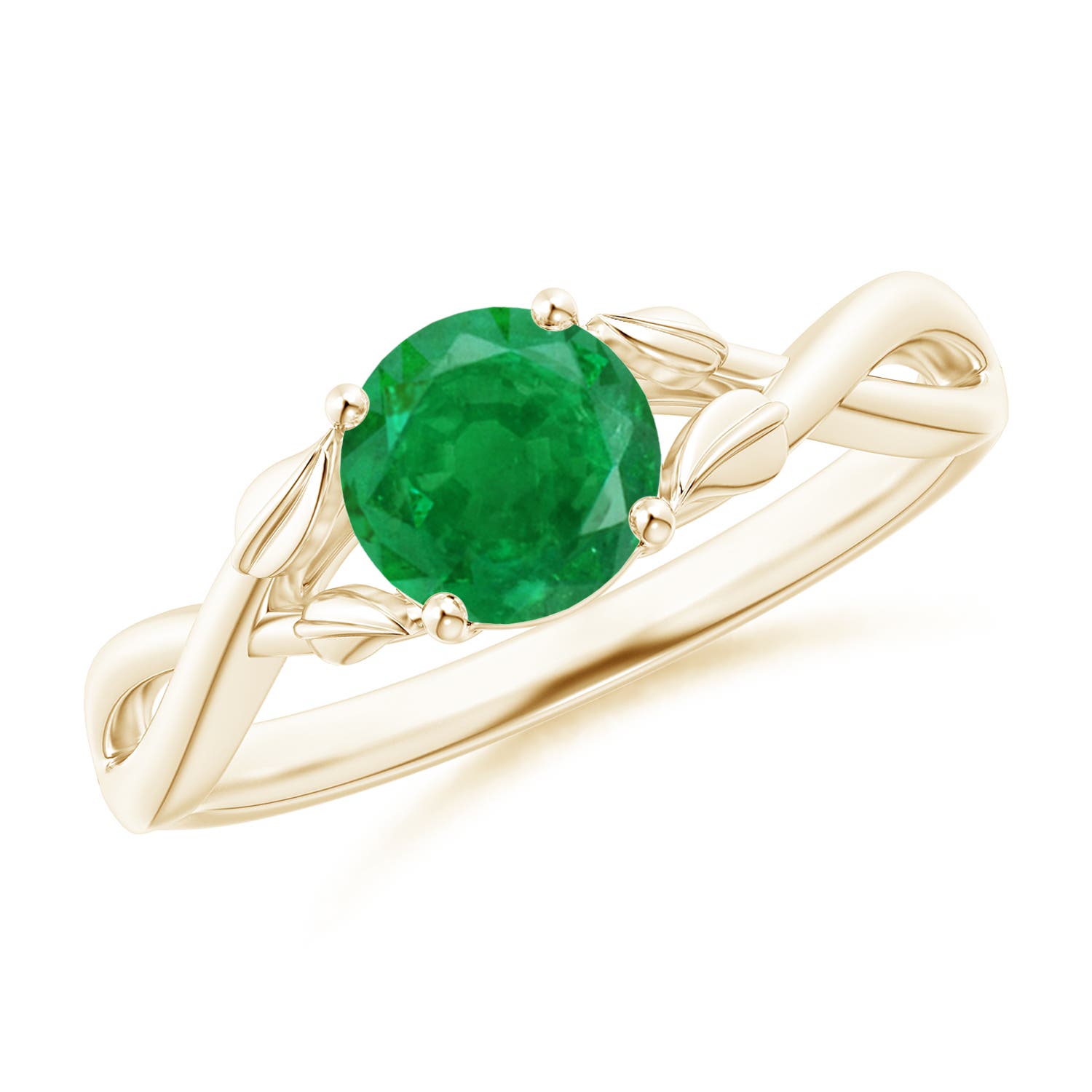 AA - Emerald / 0.75 CT / 14 KT Yellow Gold