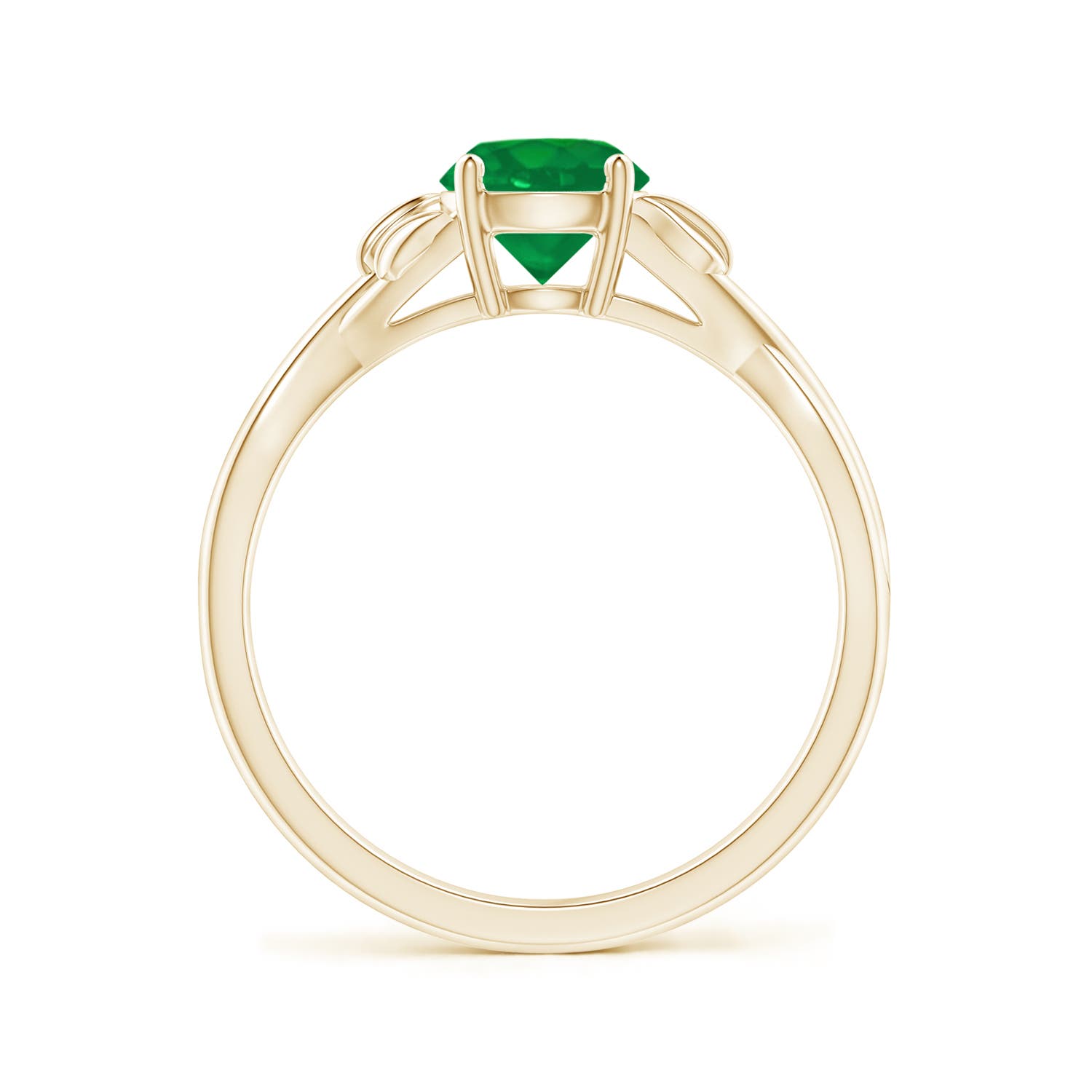 AA - Emerald / 0.75 CT / 14 KT Yellow Gold