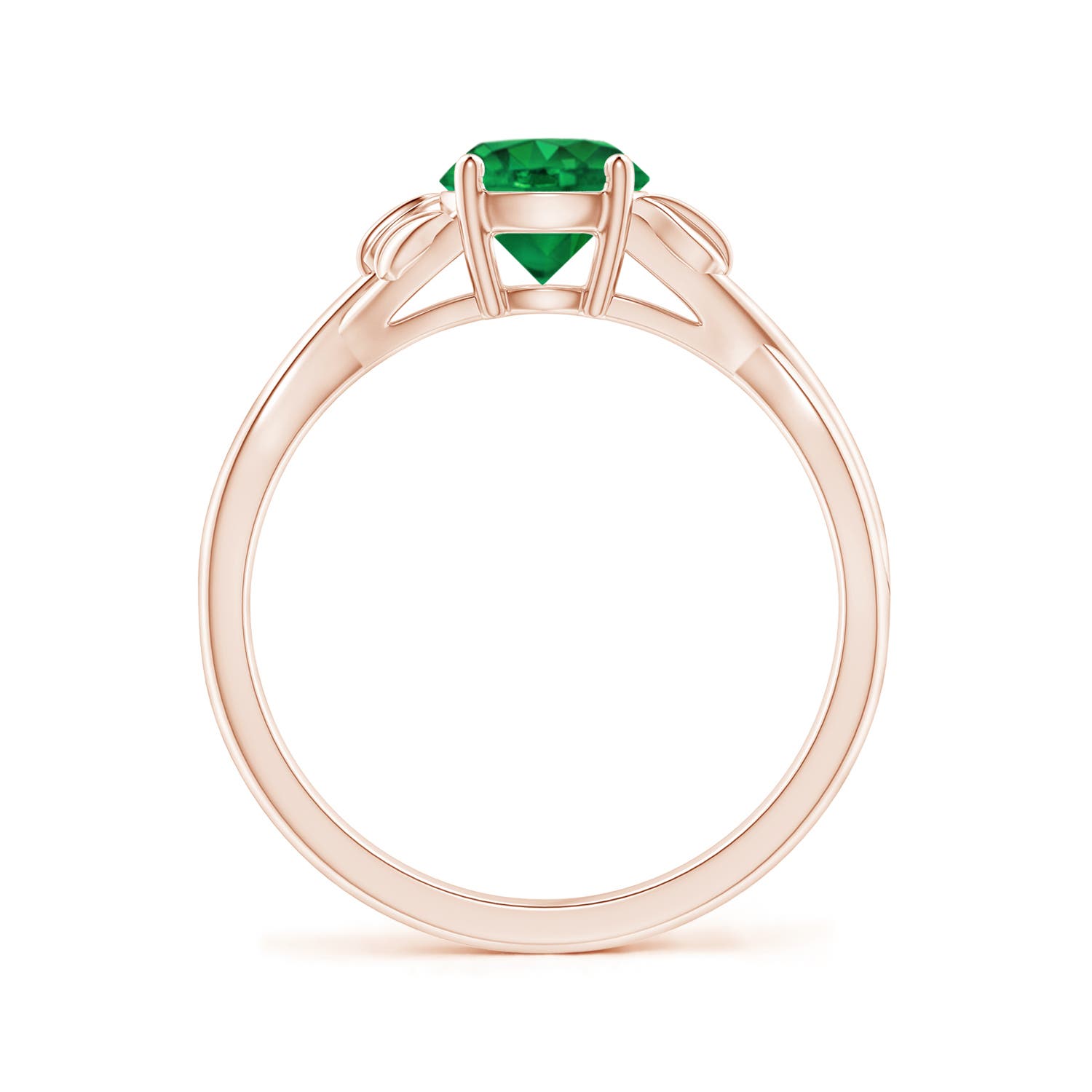 AAA - Emerald / 0.75 CT / 14 KT Rose Gold