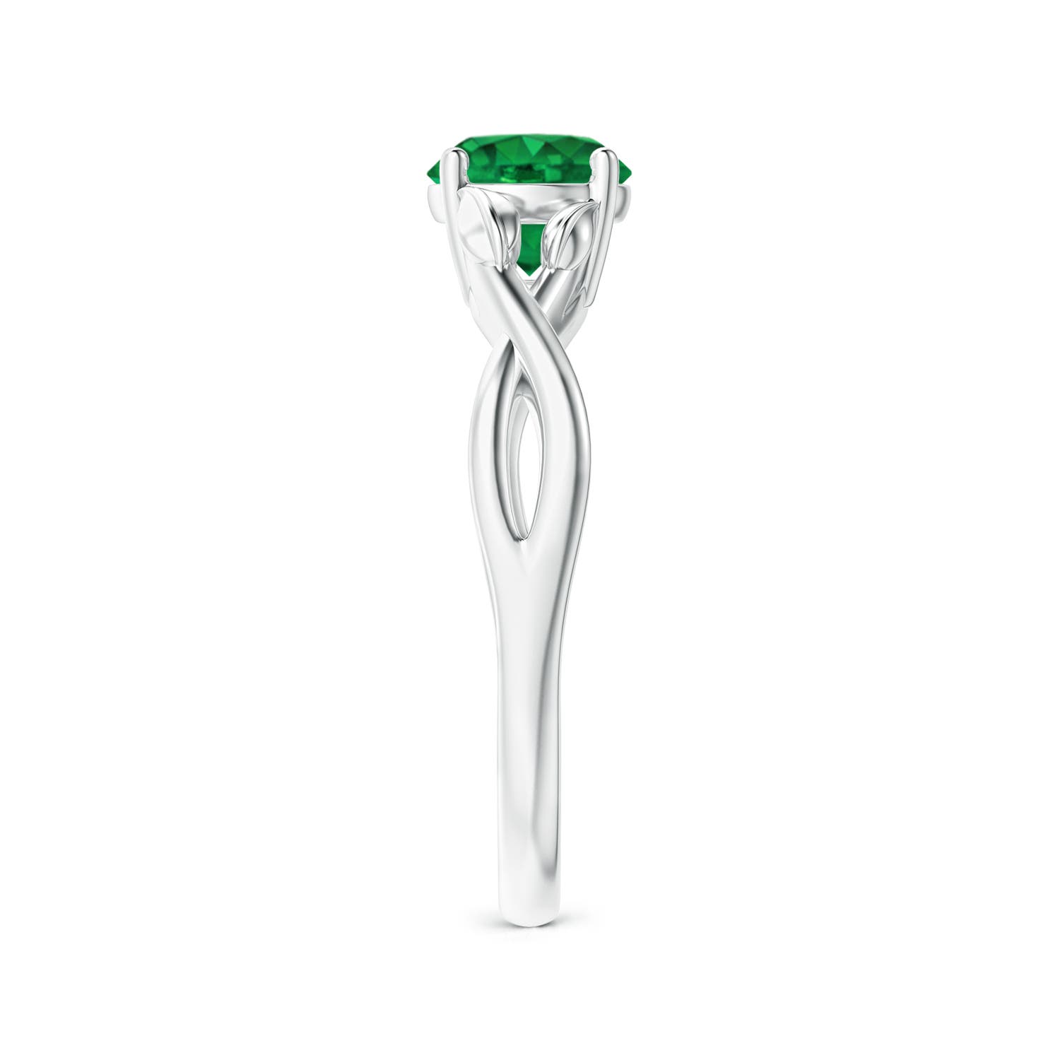 AAA - Emerald / 0.75 CT / 14 KT White Gold