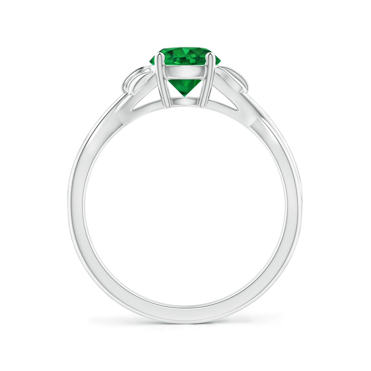 AAAA - Emerald / 0.75 CT / 14 KT White Gold