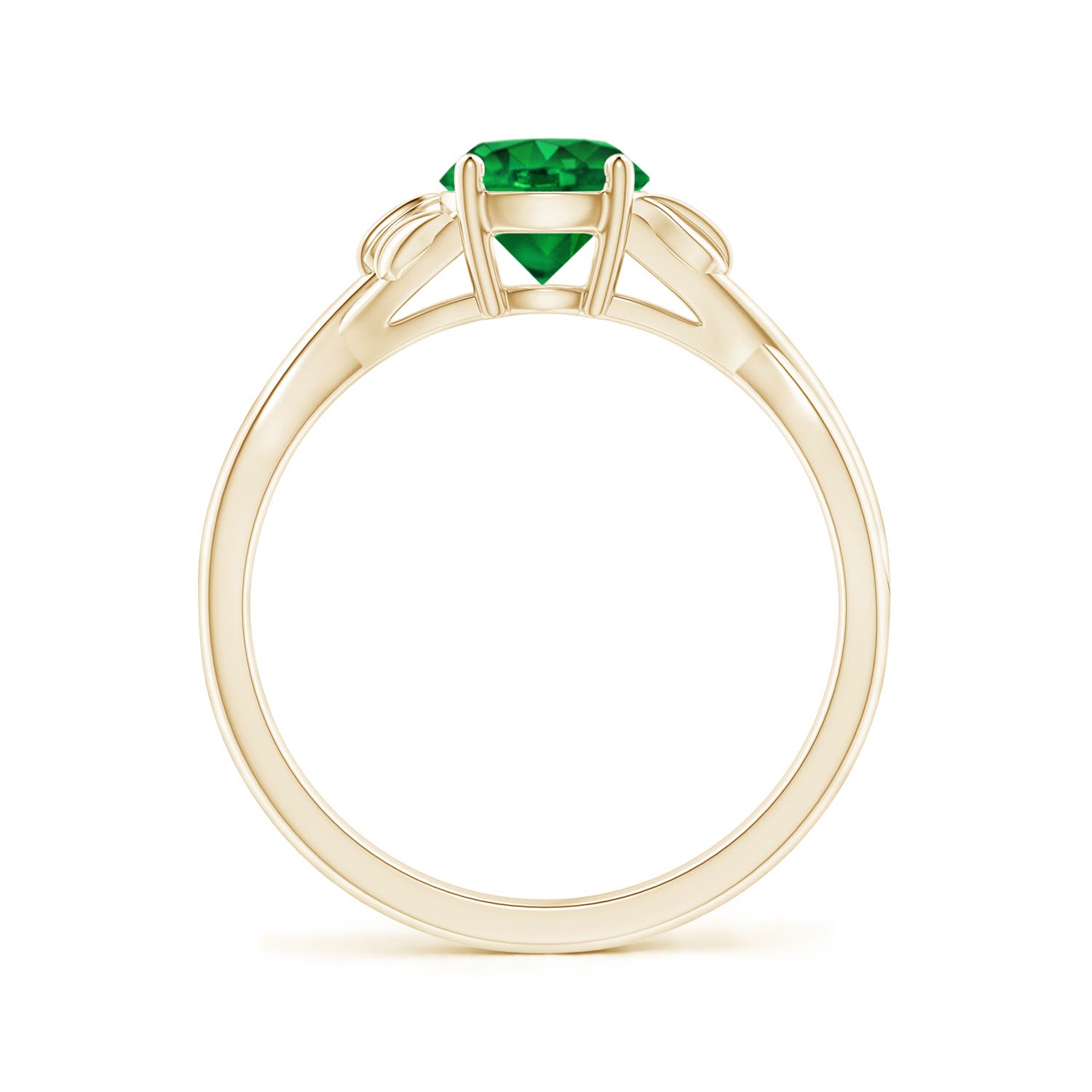 AAAA - Emerald / 0.75 CT / 14 KT Yellow Gold