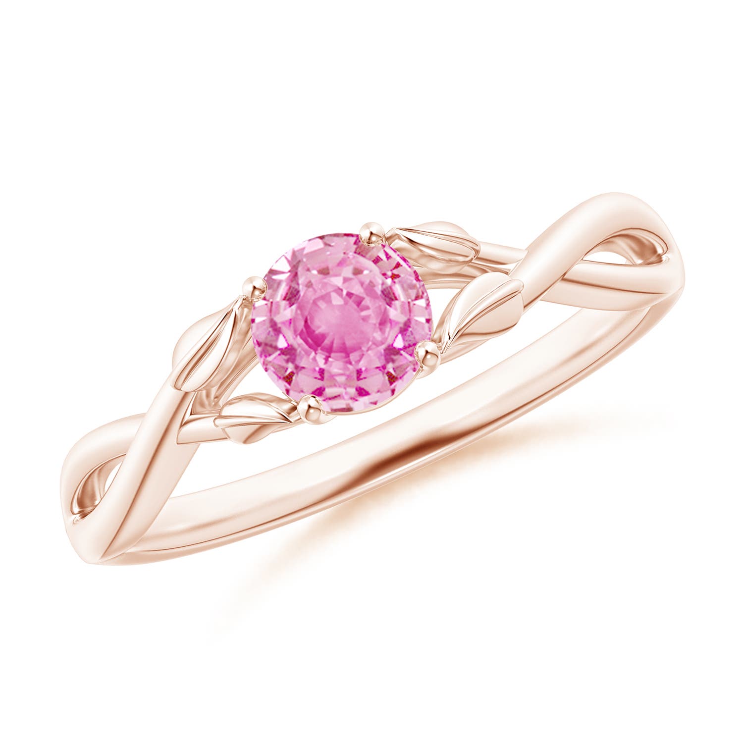 A - Pink Sapphire / 0.6 CT / 14 KT Rose Gold