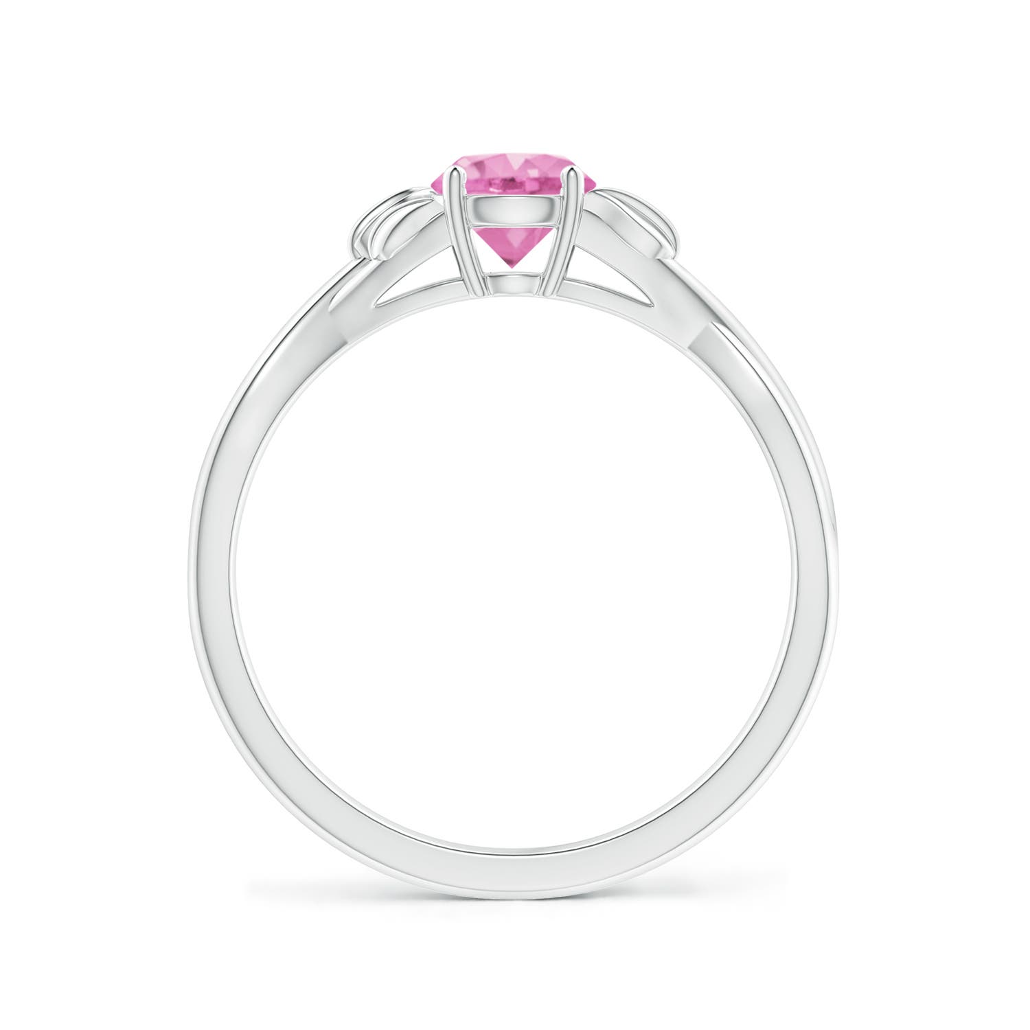 A - Pink Sapphire / 0.6 CT / 14 KT White Gold