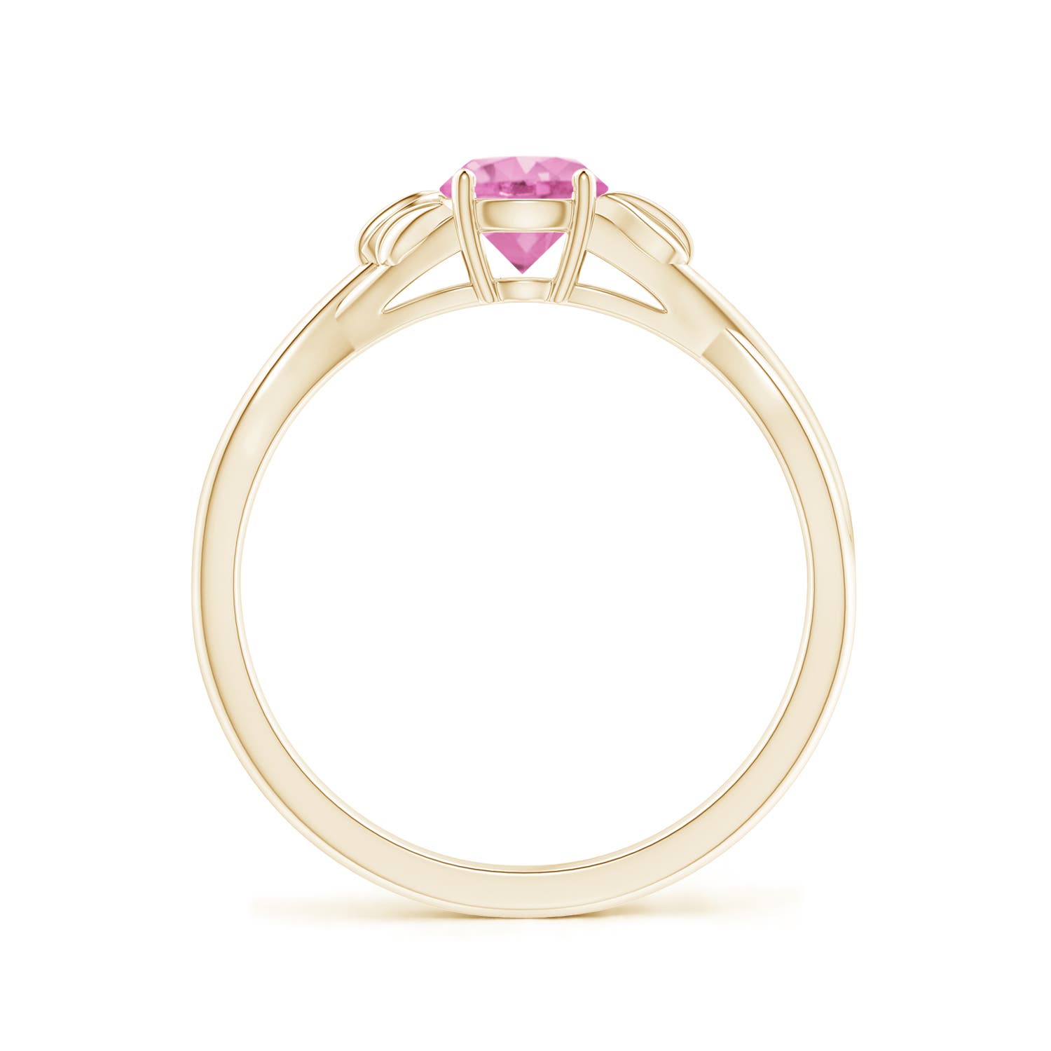 A - Pink Sapphire / 0.6 CT / 14 KT Yellow Gold