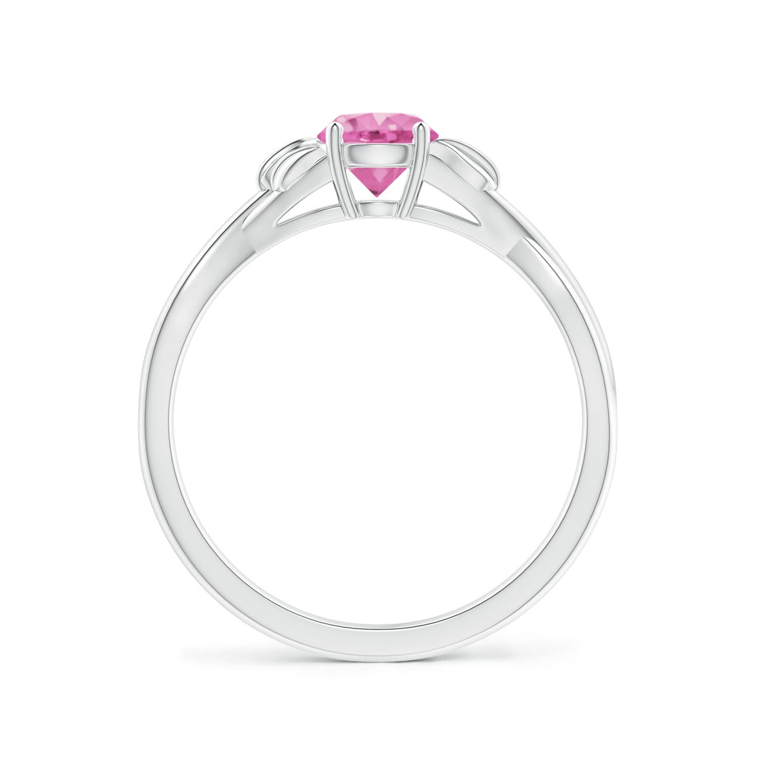 AA - Pink Sapphire / 0.6 CT / 14 KT White Gold