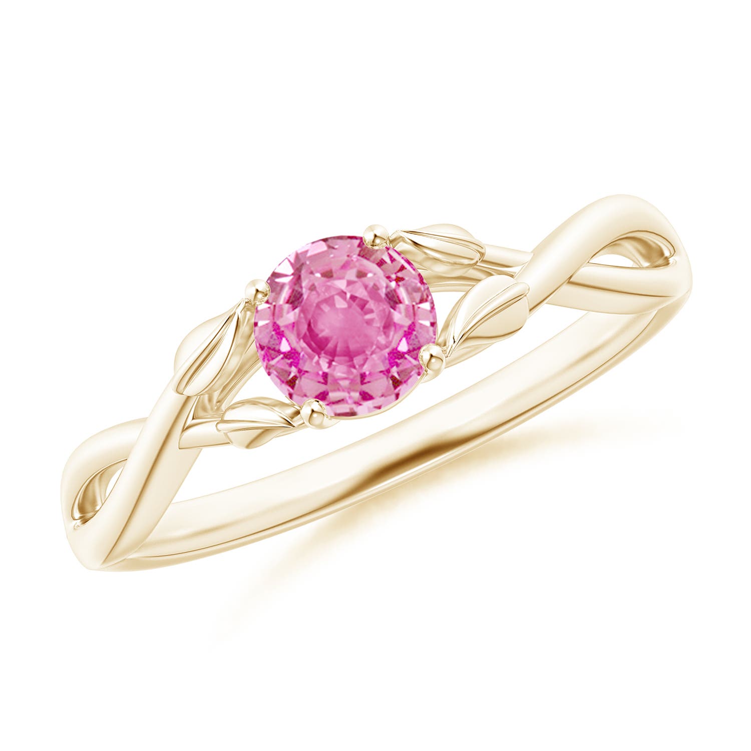 AA - Pink Sapphire / 0.6 CT / 14 KT Yellow Gold