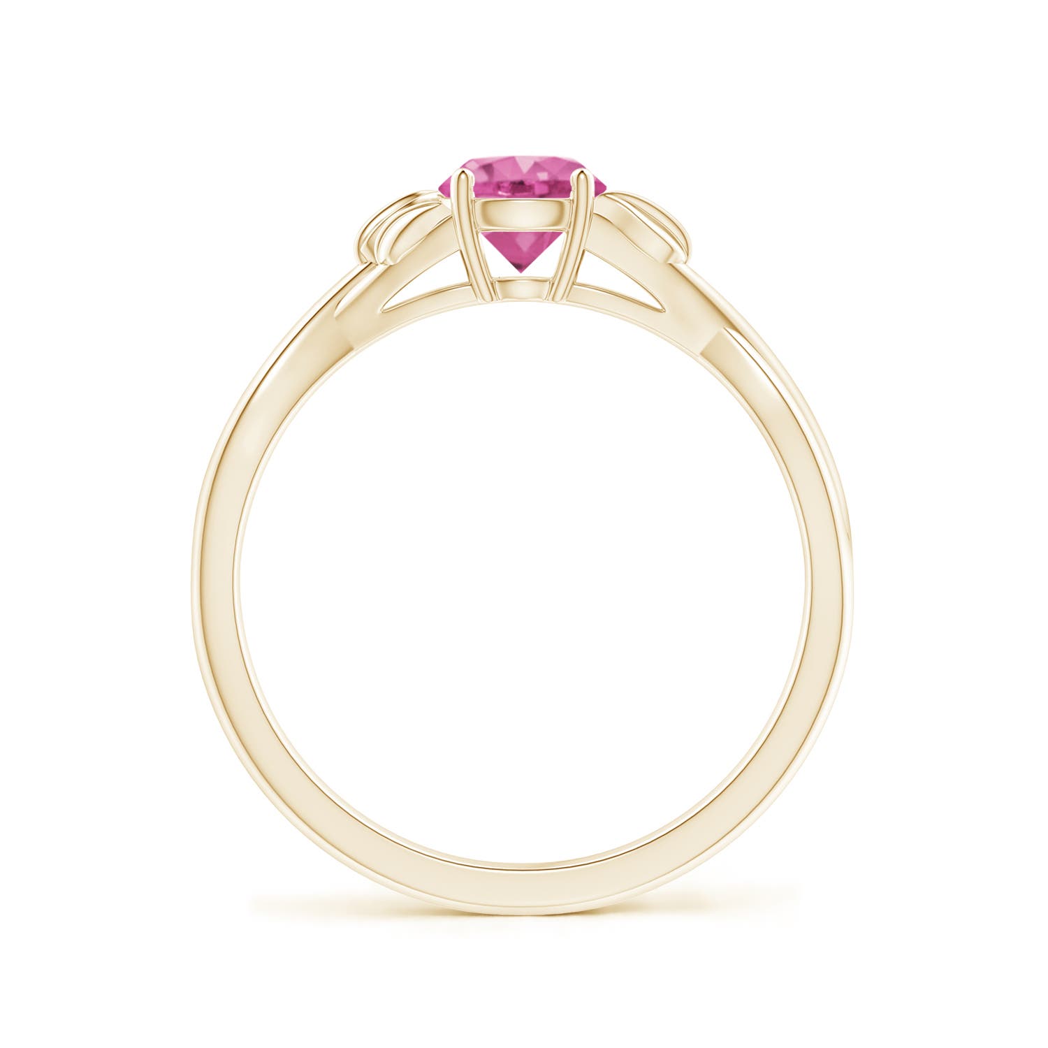 AAA - Pink Sapphire / 0.6 CT / 14 KT Yellow Gold