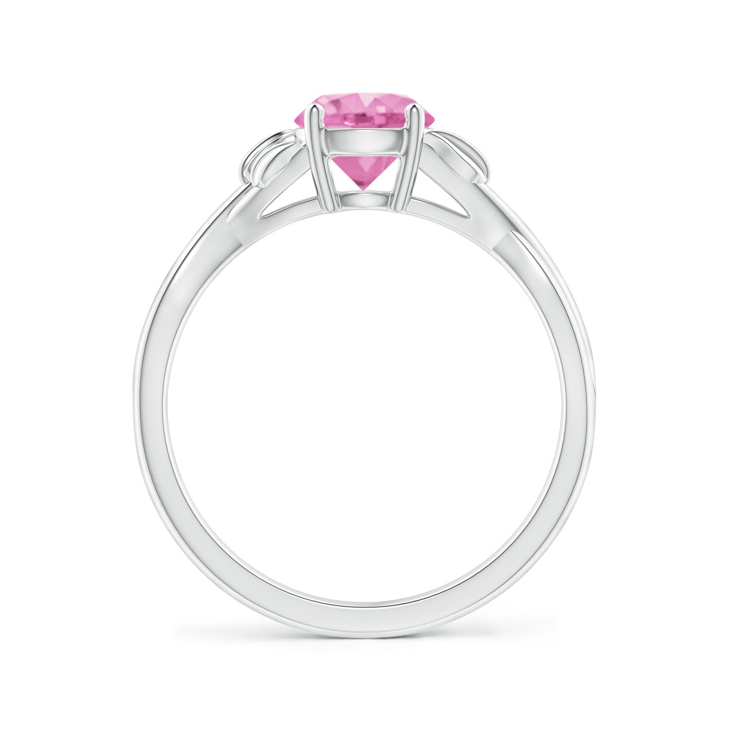 A - Pink Sapphire / 1 CT / 14 KT White Gold