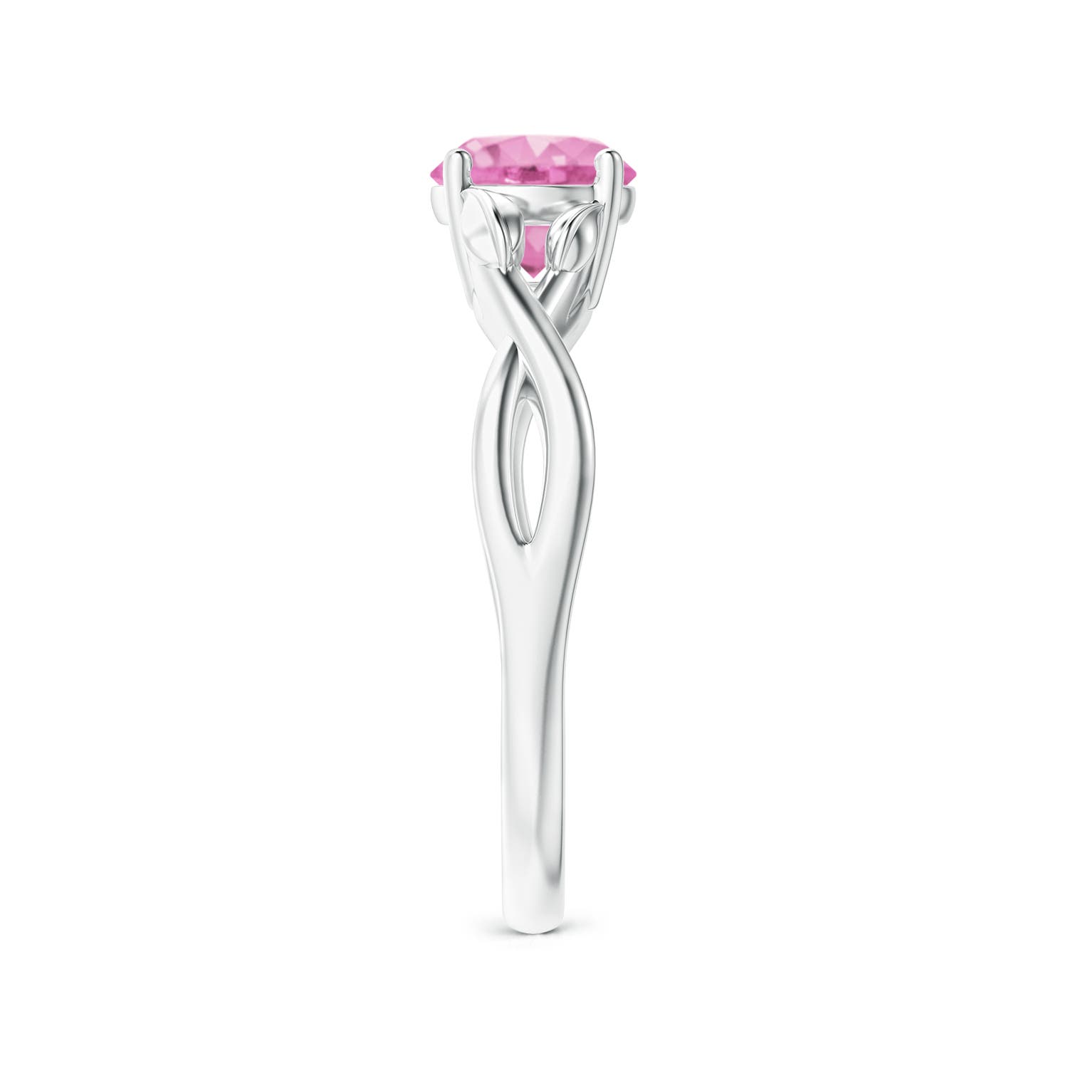 A - Pink Sapphire / 1 CT / 14 KT White Gold