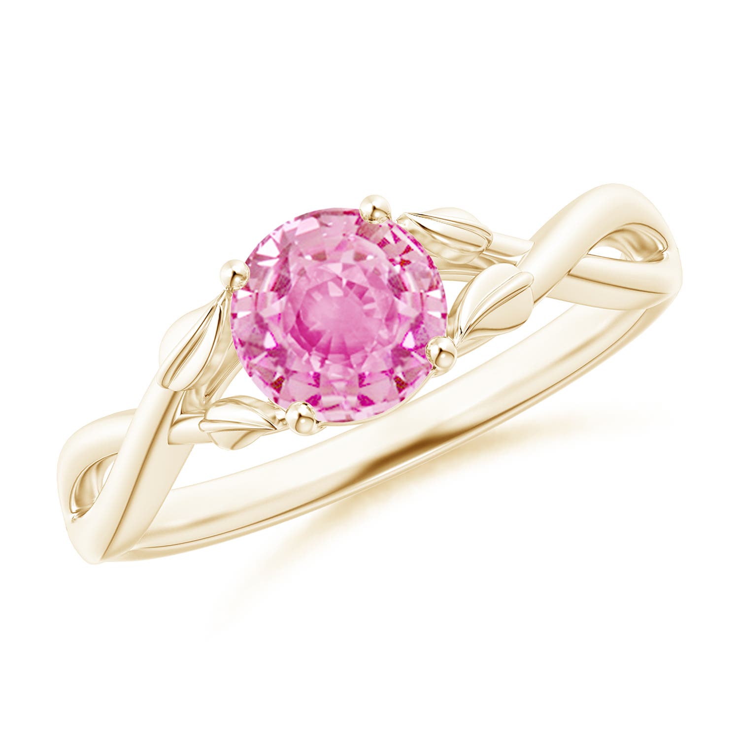 A - Pink Sapphire / 1 CT / 14 KT Yellow Gold