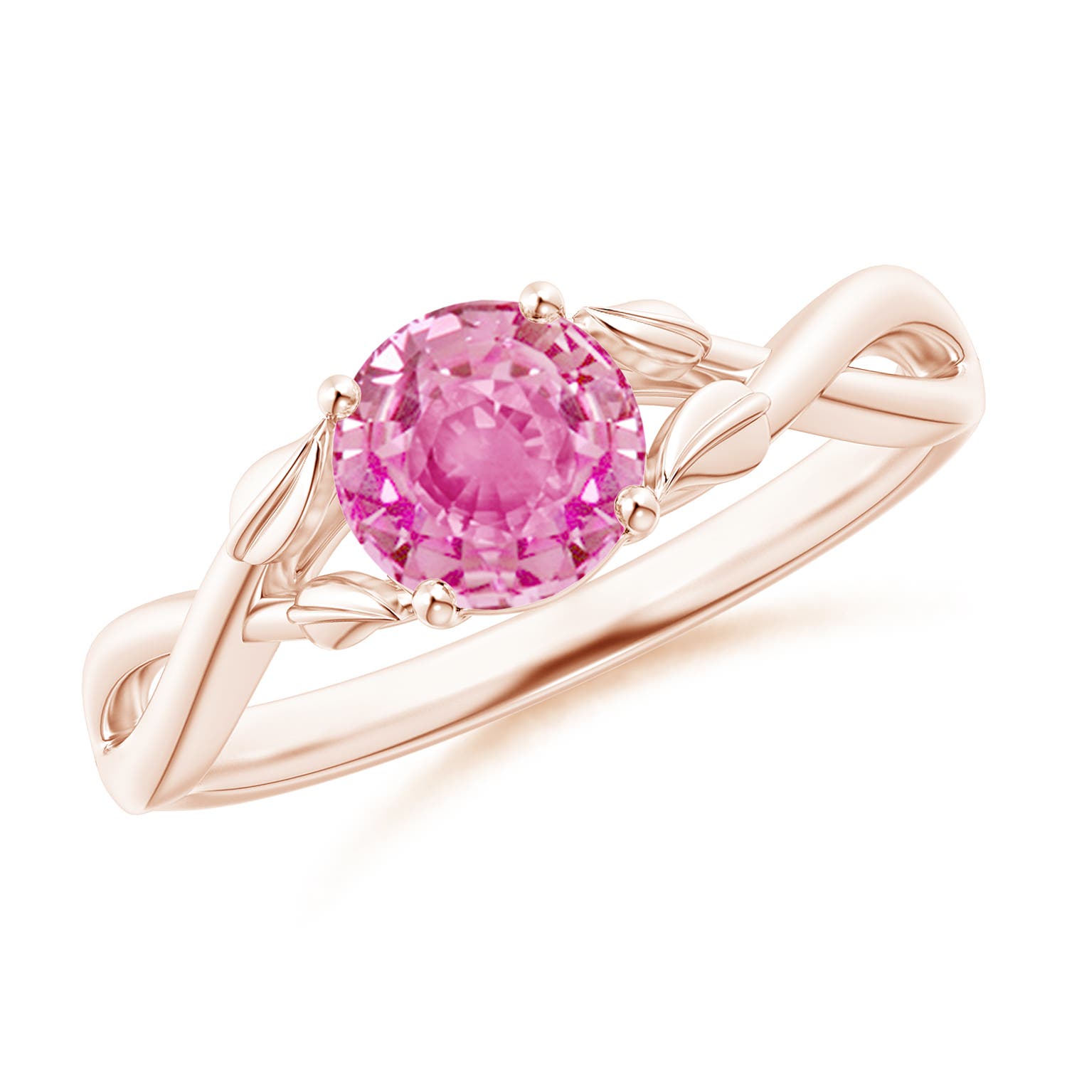 AA - Pink Sapphire / 1 CT / 14 KT Rose Gold