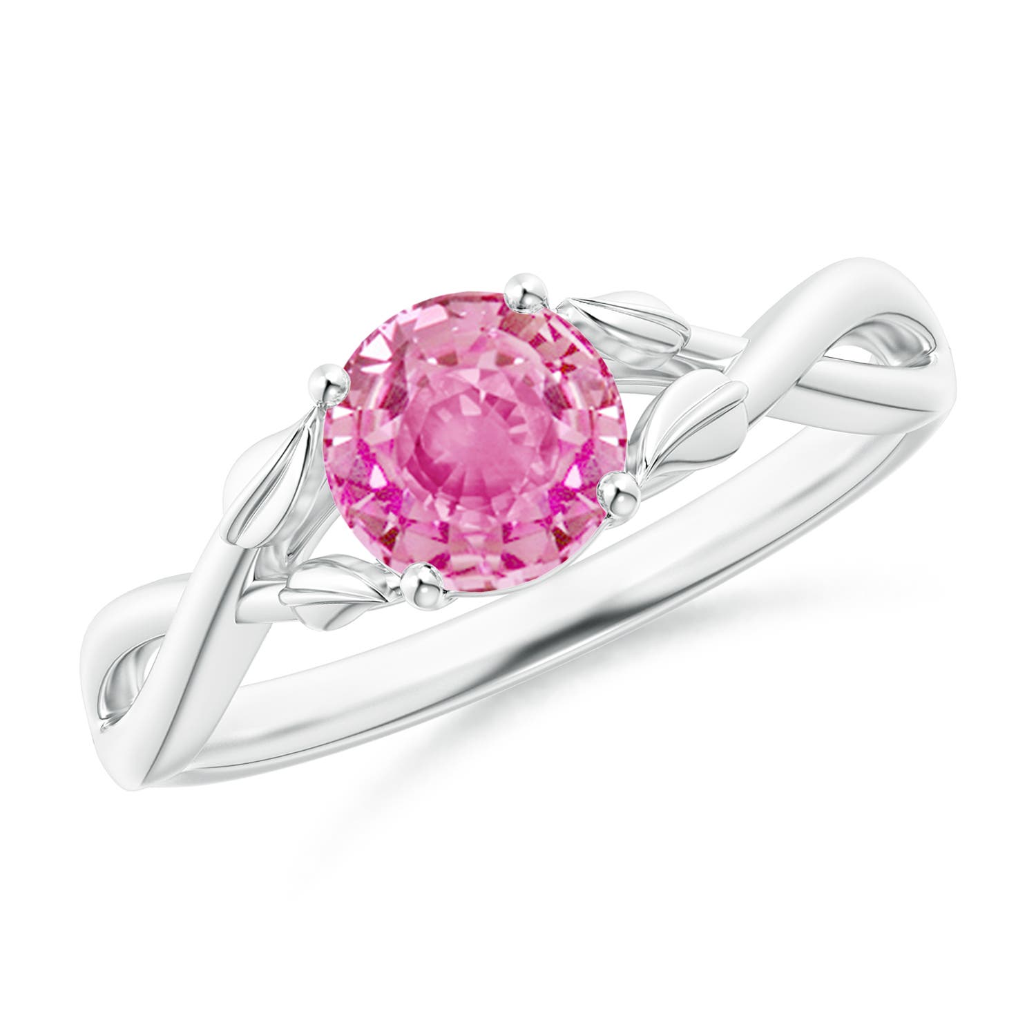 AA - Pink Sapphire / 1 CT / 14 KT White Gold