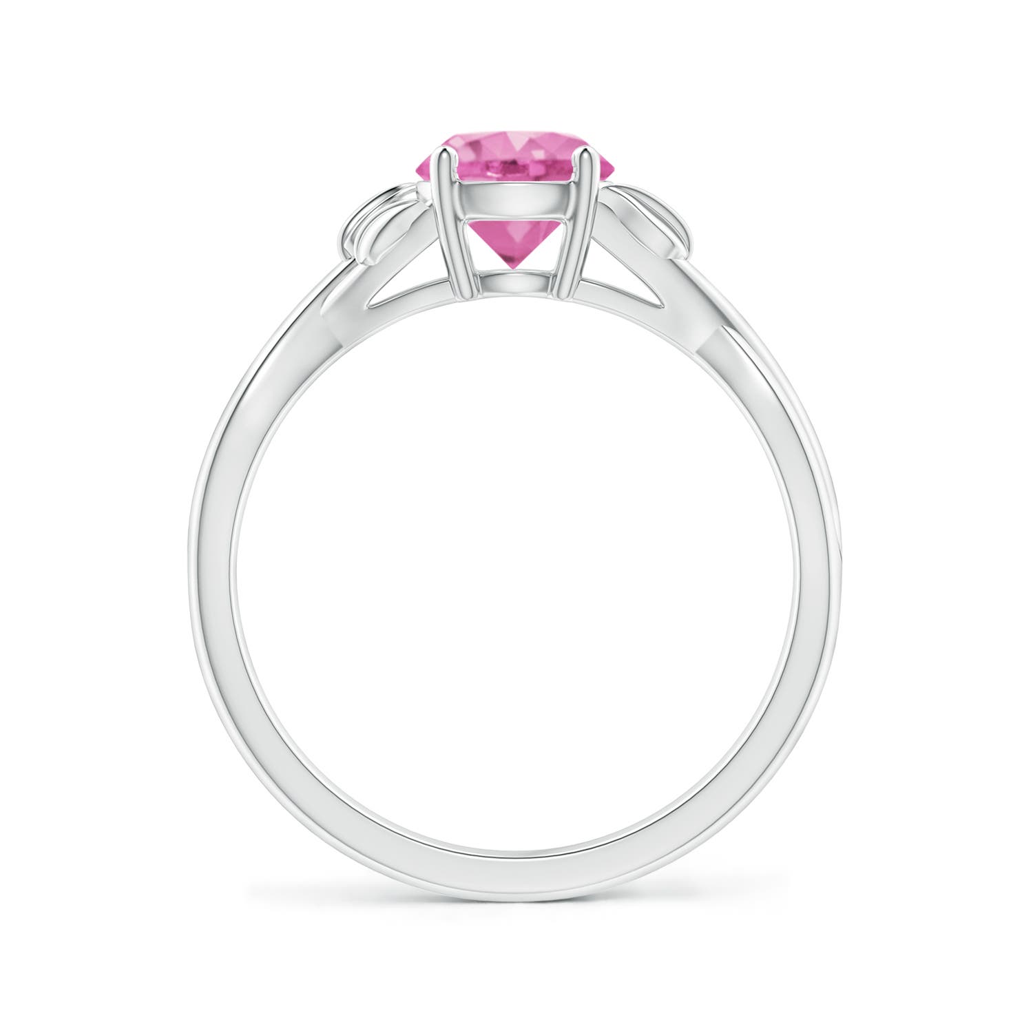 AA - Pink Sapphire / 1 CT / 14 KT White Gold