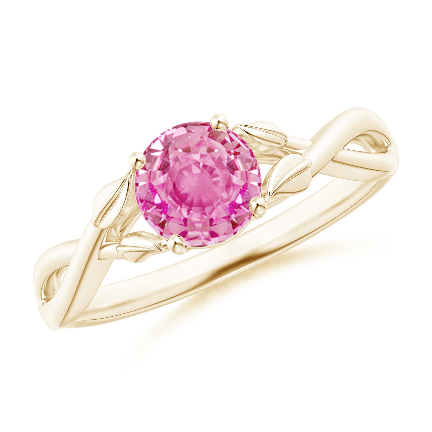 AA - Pink Sapphire / 1 CT / 14 KT Yellow Gold