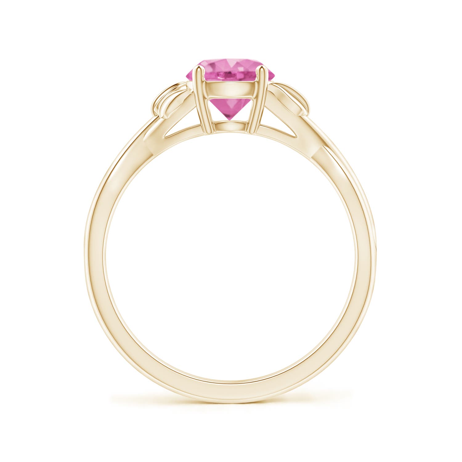 AA - Pink Sapphire / 1 CT / 14 KT Yellow Gold