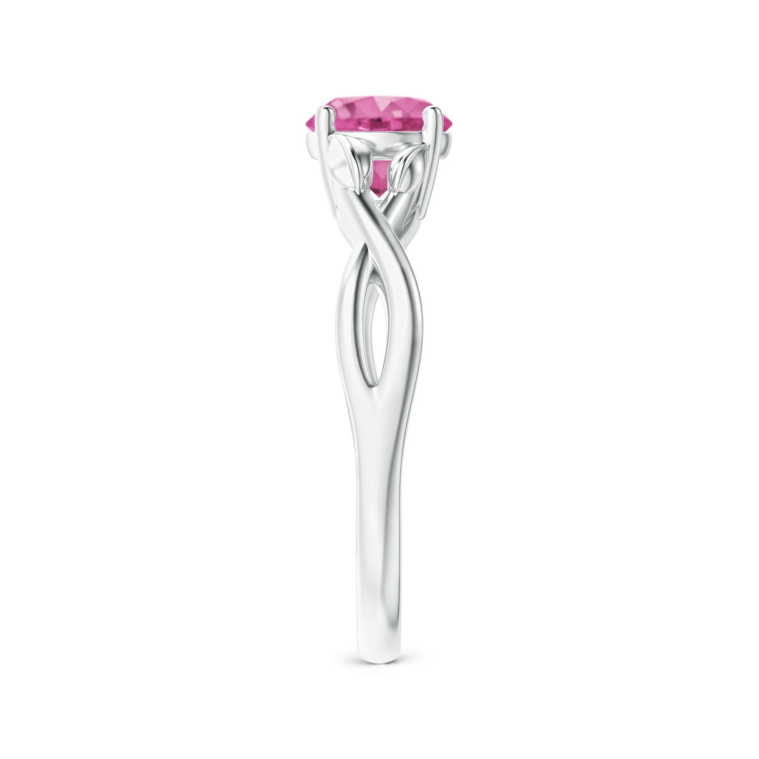 AAA - Pink Sapphire / 1 CT / 14 KT White Gold