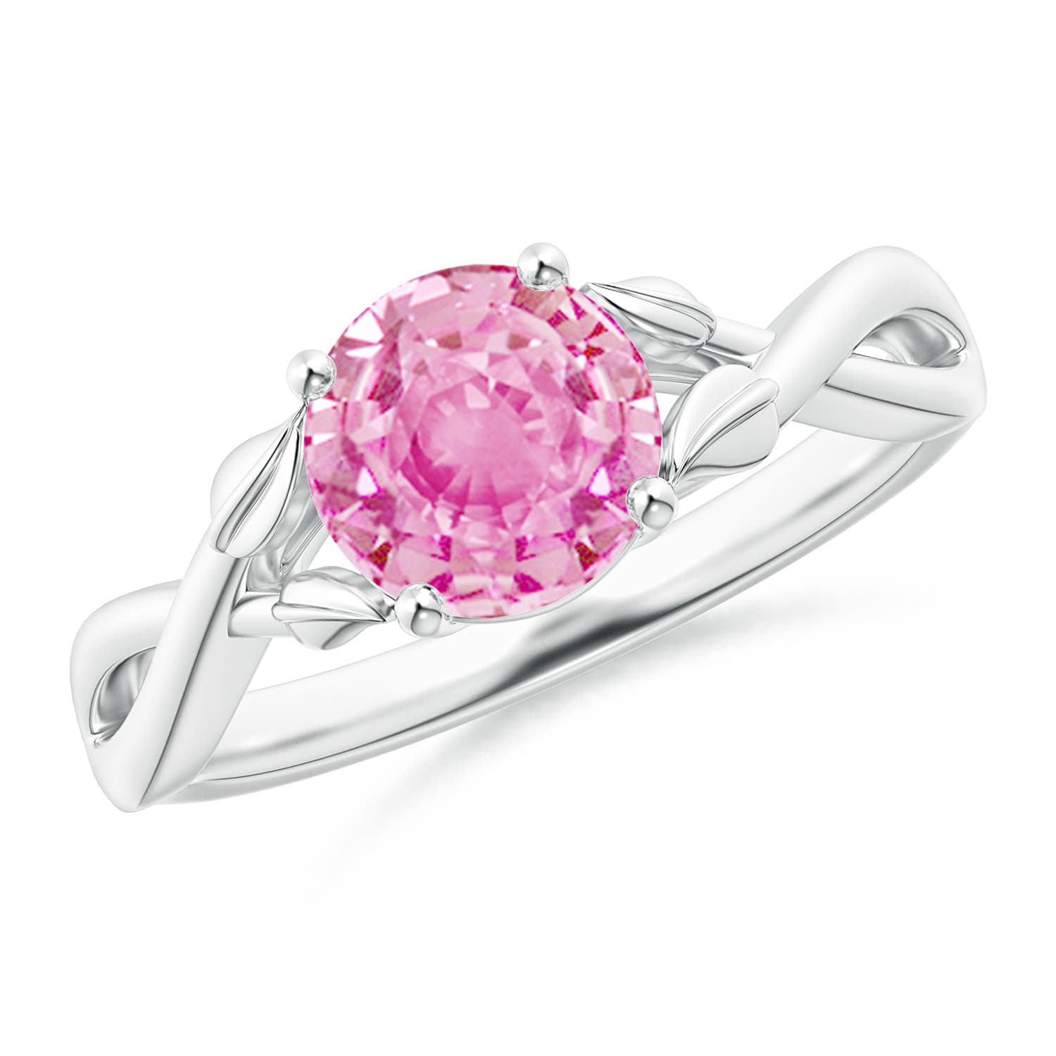 A - Pink Sapphire / 1.6 CT / 14 KT White Gold