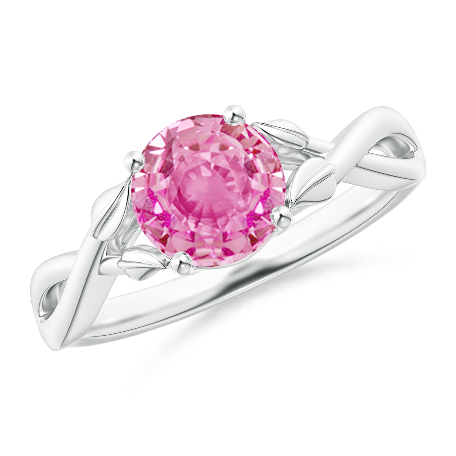 AA - Pink Sapphire / 1.6 CT / 14 KT White Gold